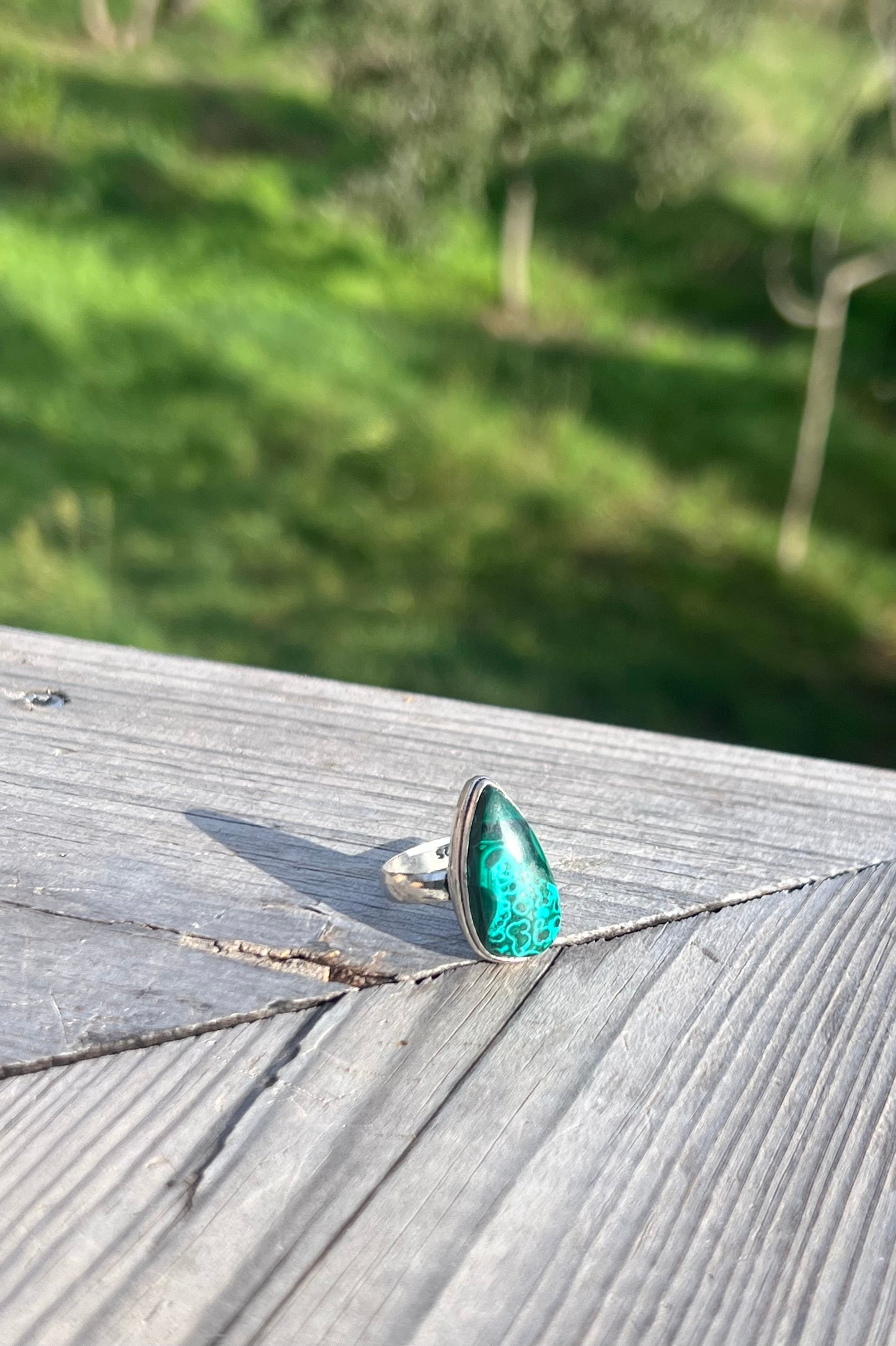 Bague en Malachite Chrysocolle taille 58