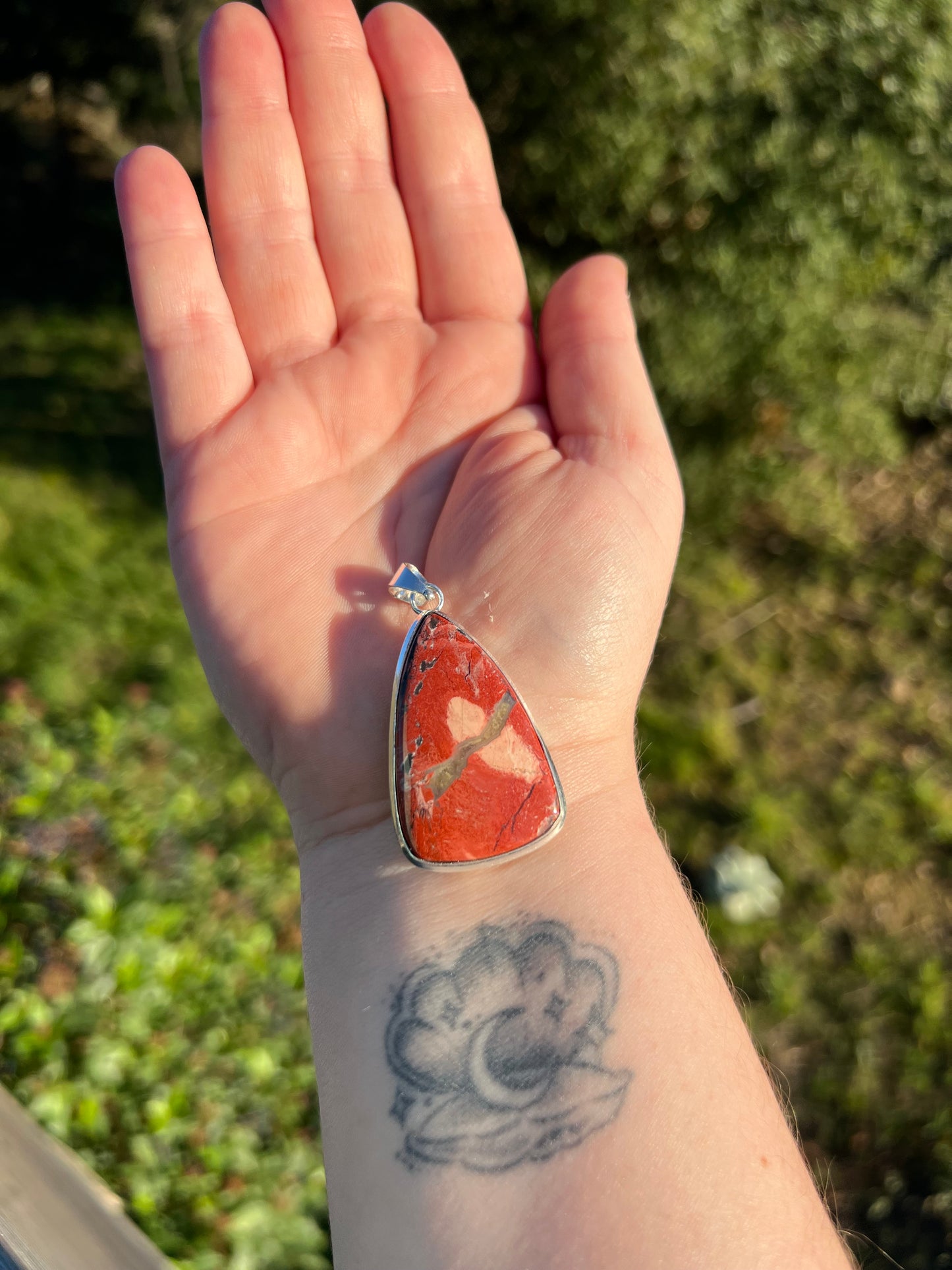 Pendentif en Jaspe rouge