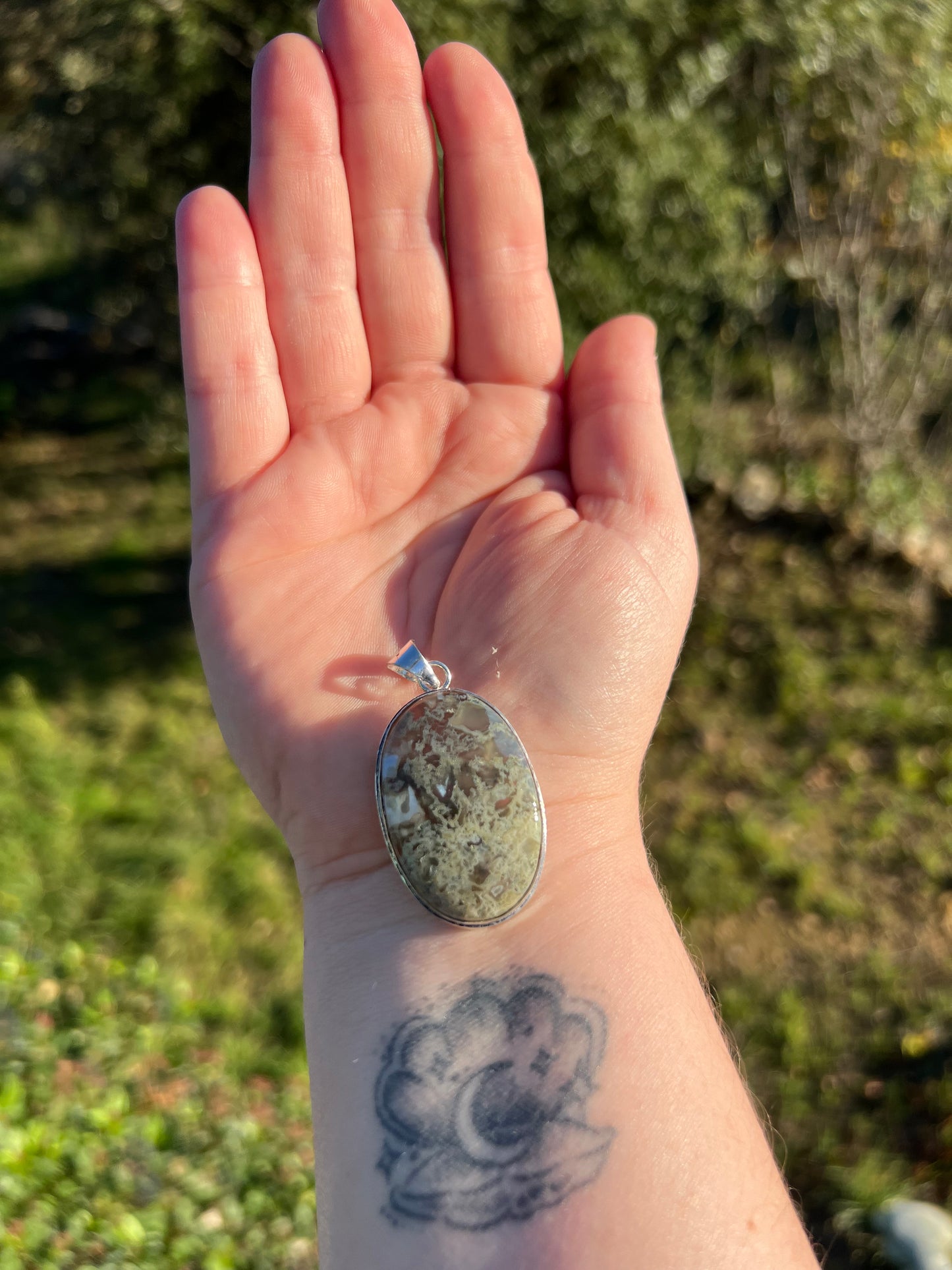 Pendentif en Agate mousse