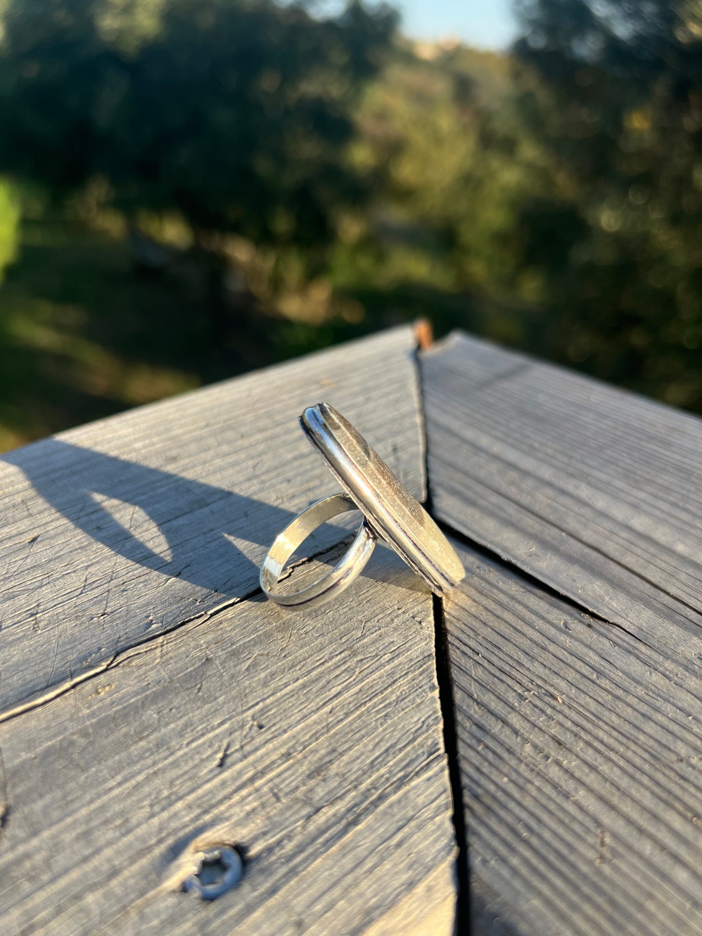 Bague en Calcite rubanée - zébrée du Mexique taille 64