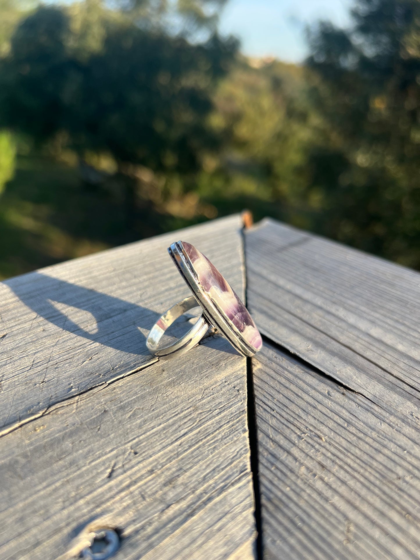 Bague en Améthyste chevron taille 64