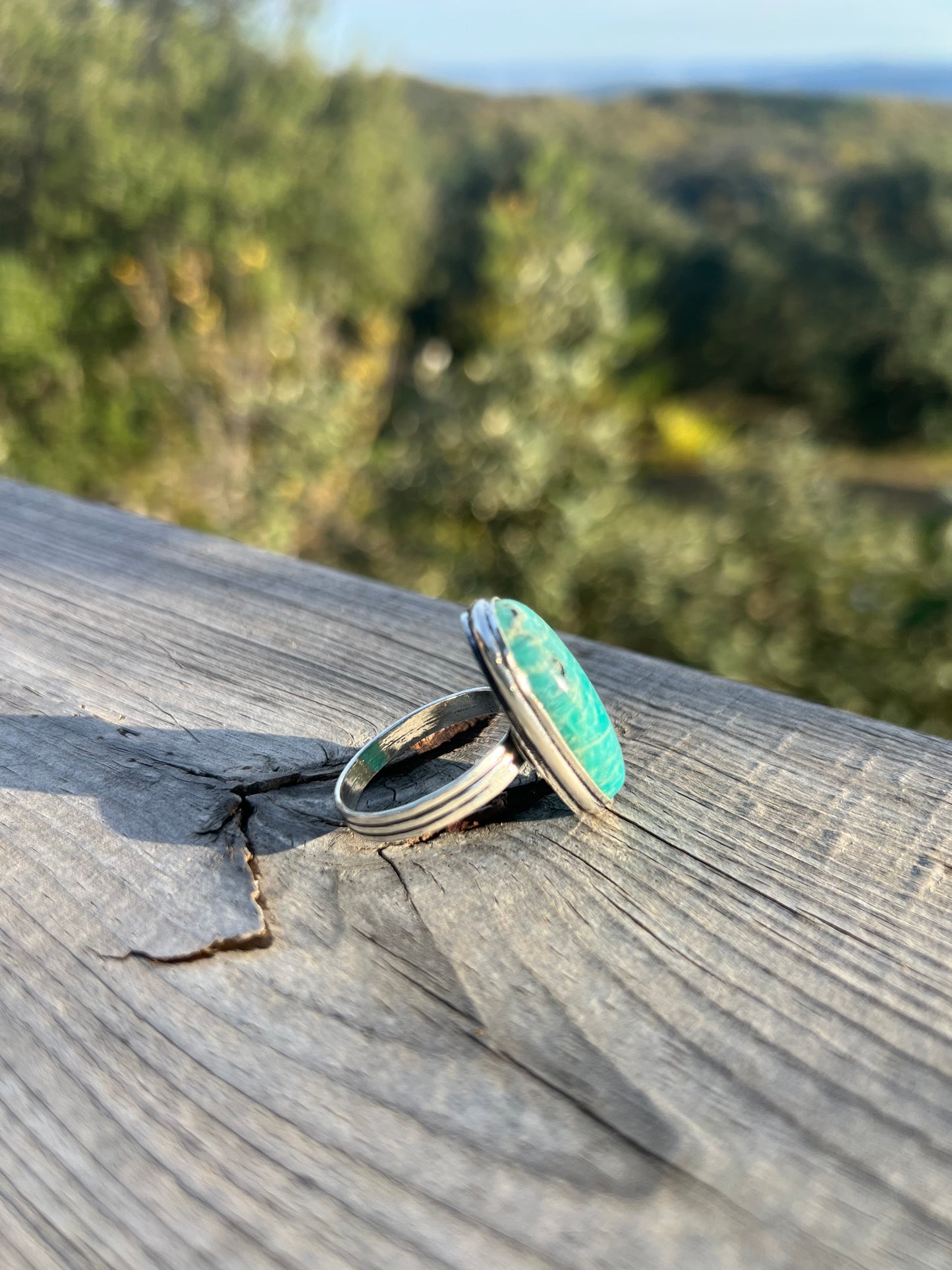 Bague en Amazonite taille 70