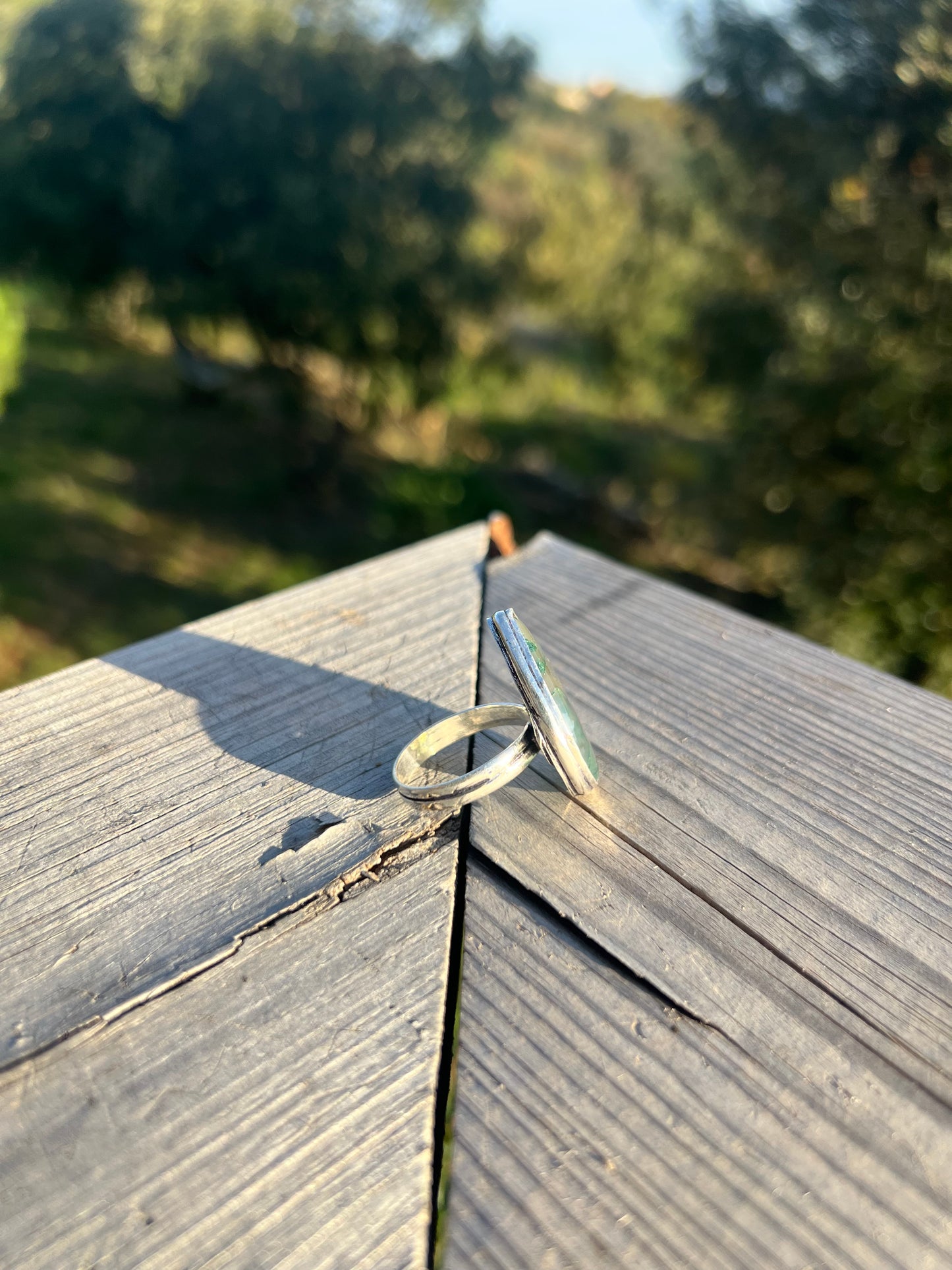 Bague en Agate mousse taille 62