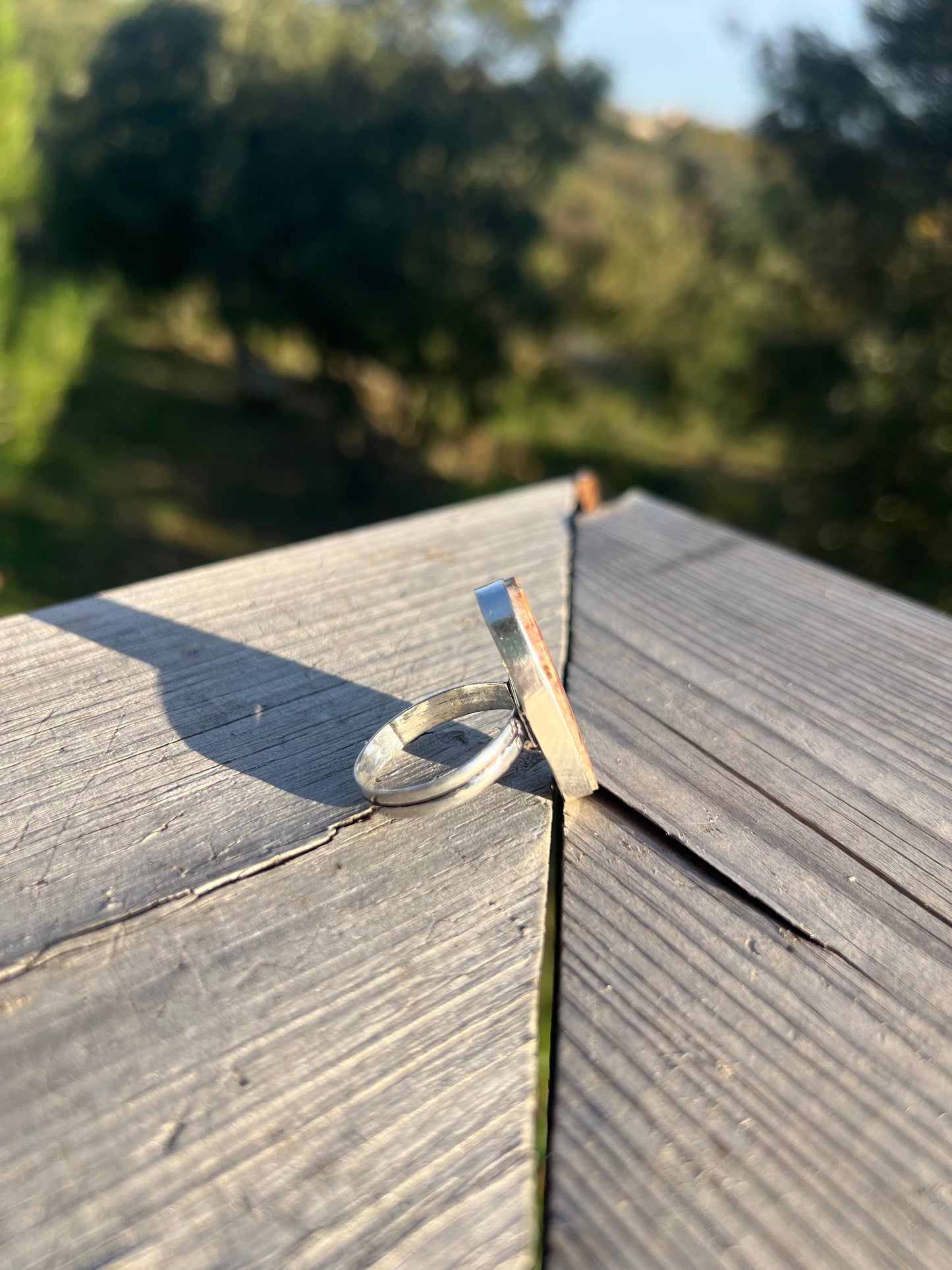 Bague en Jaspe léopard taille 64