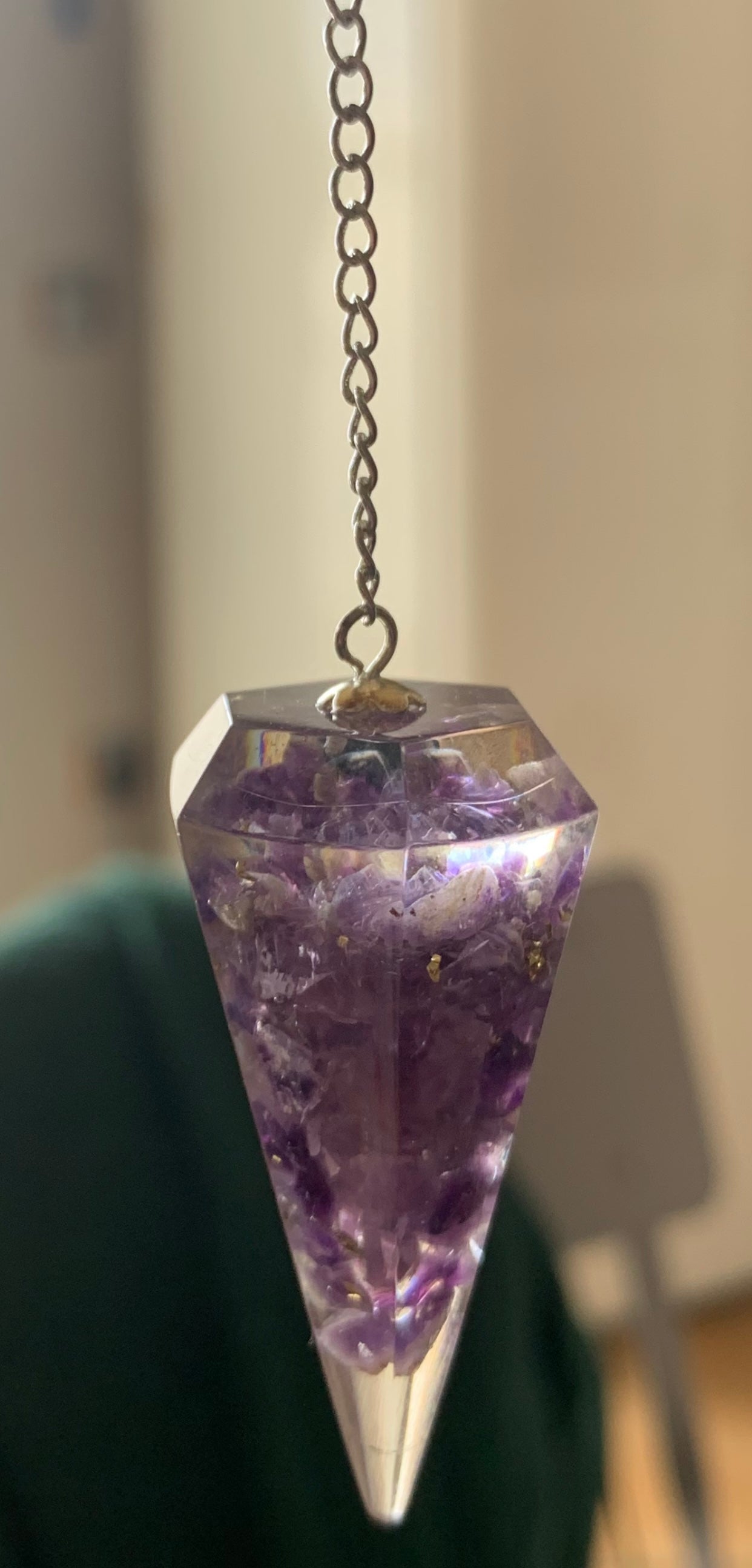 Amethyst & Orgonite Pendulum