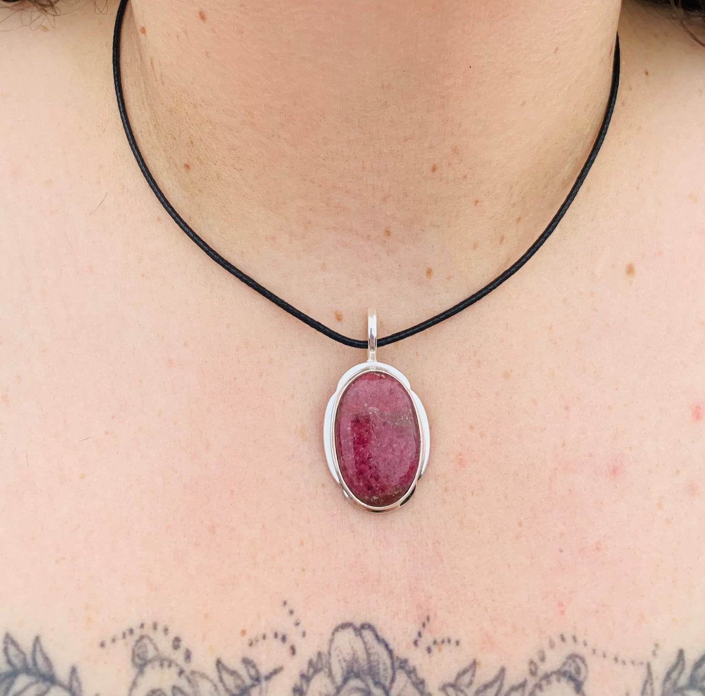 Pendentif en Rhodonite