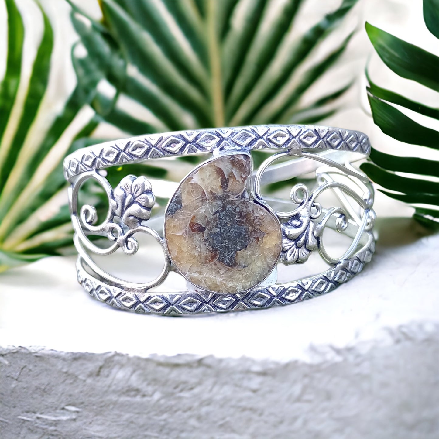 Ammonite Fossil Cuff