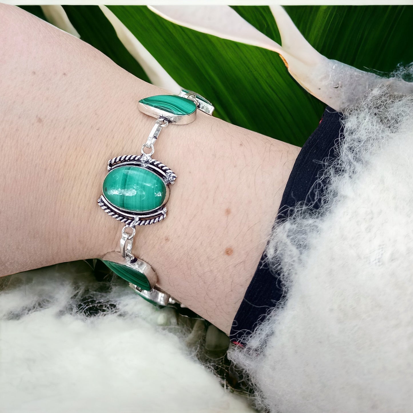 Bracelet en Malachite