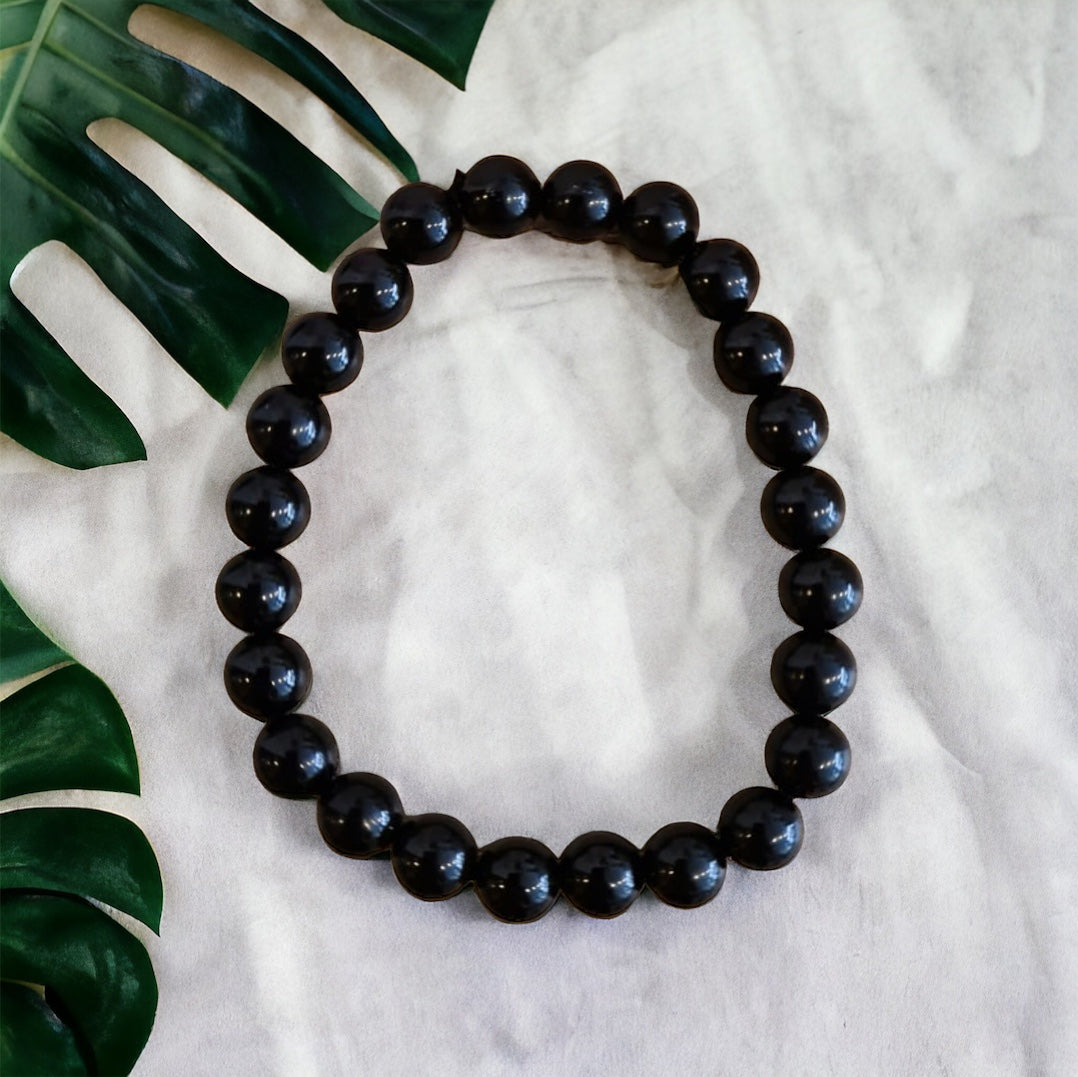 Bracelet en Tourmaline Noire 8mm