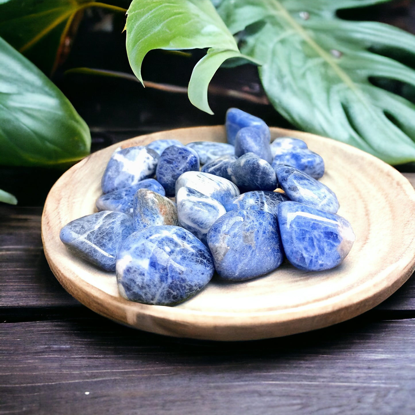 Sodalite tumbled stones