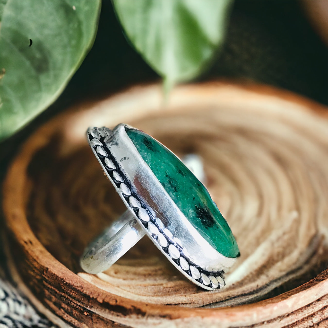 Bague en Zoïsite taille 52