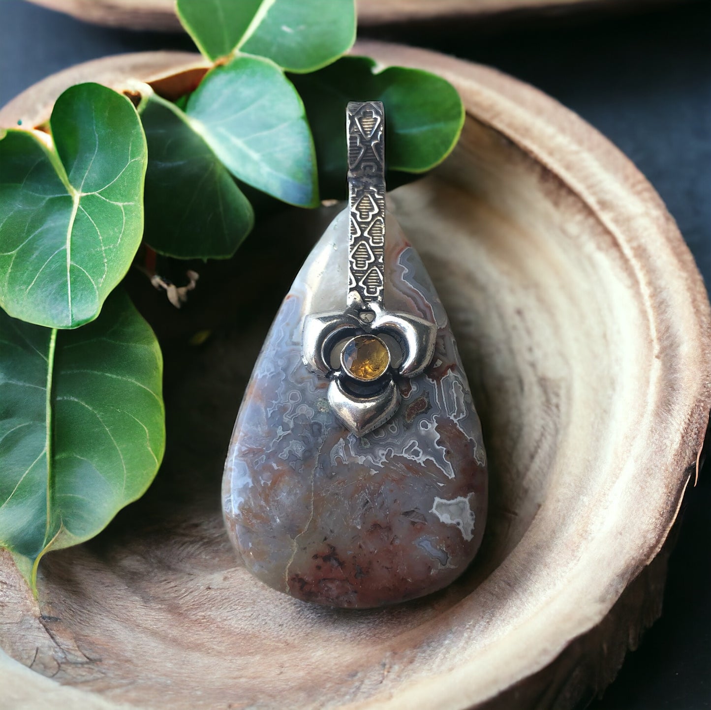 Pendentif en Agate Laguna