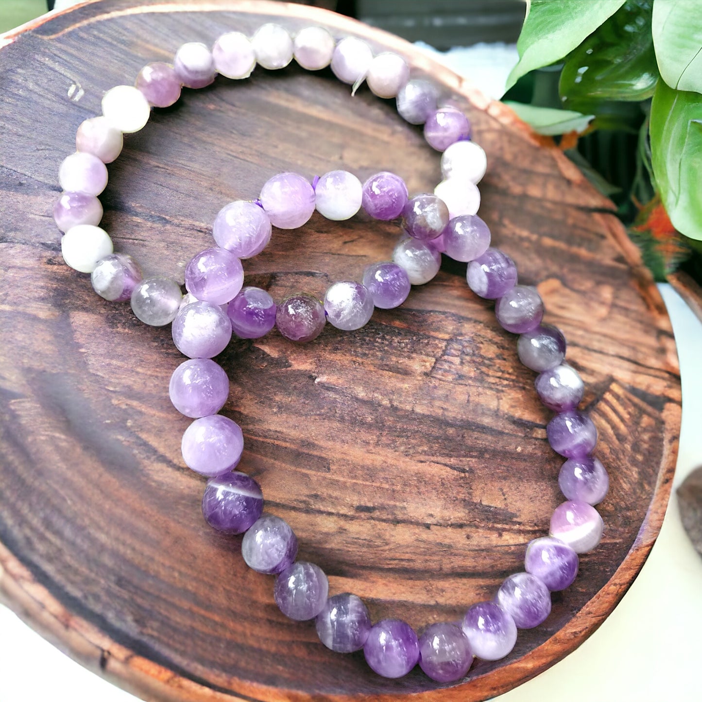 8mm Chevron Amethyst Bracelet