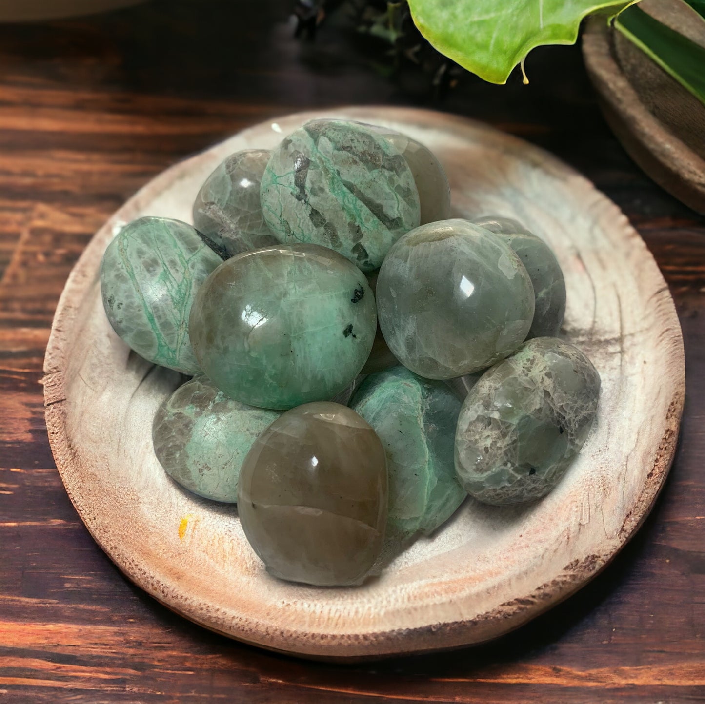 Green Moonstone Pebble - Garnierite