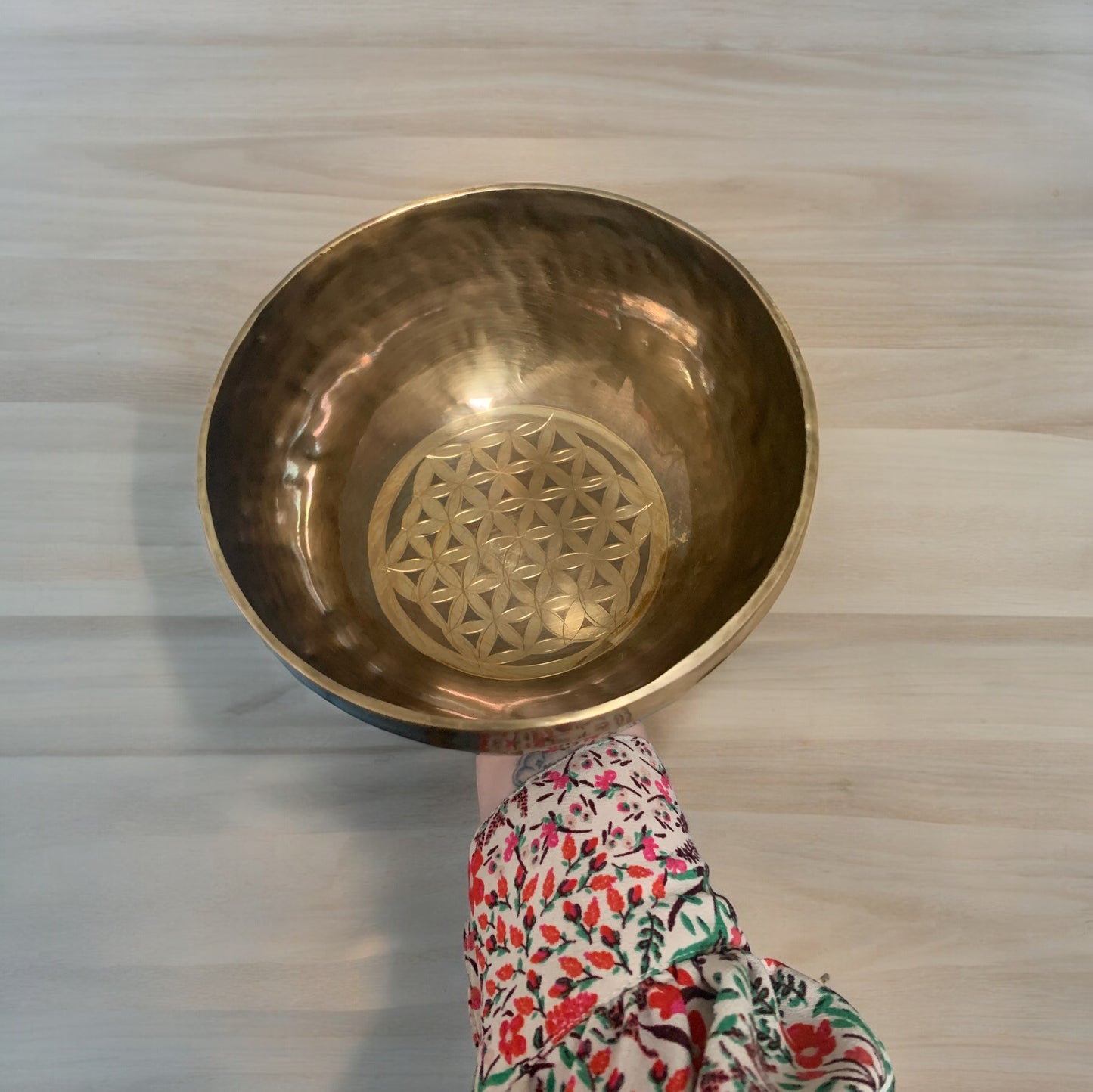 Tibetan singing bowl flower of life 20 cm