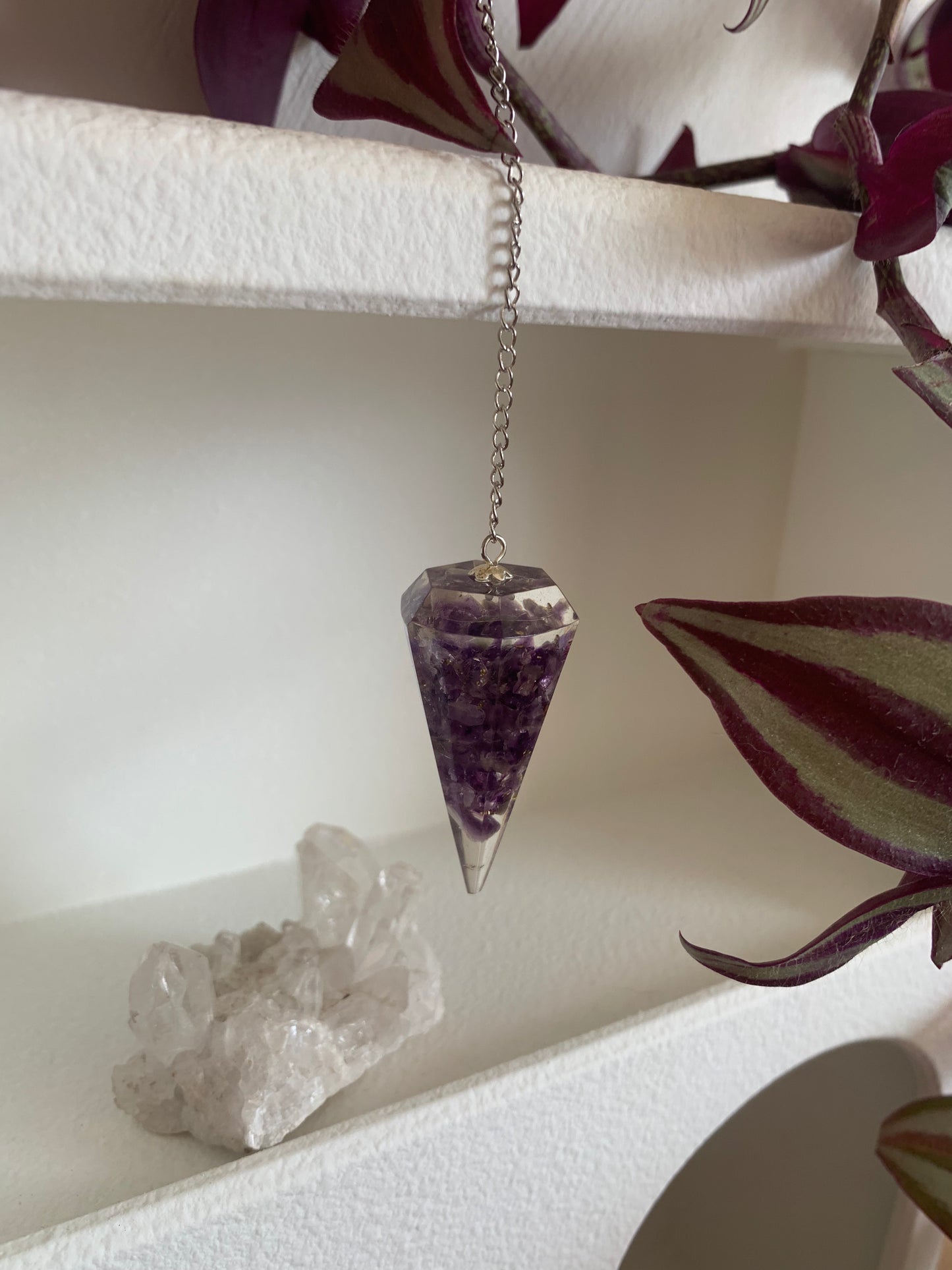 Amethyst & Orgonite Pendulum