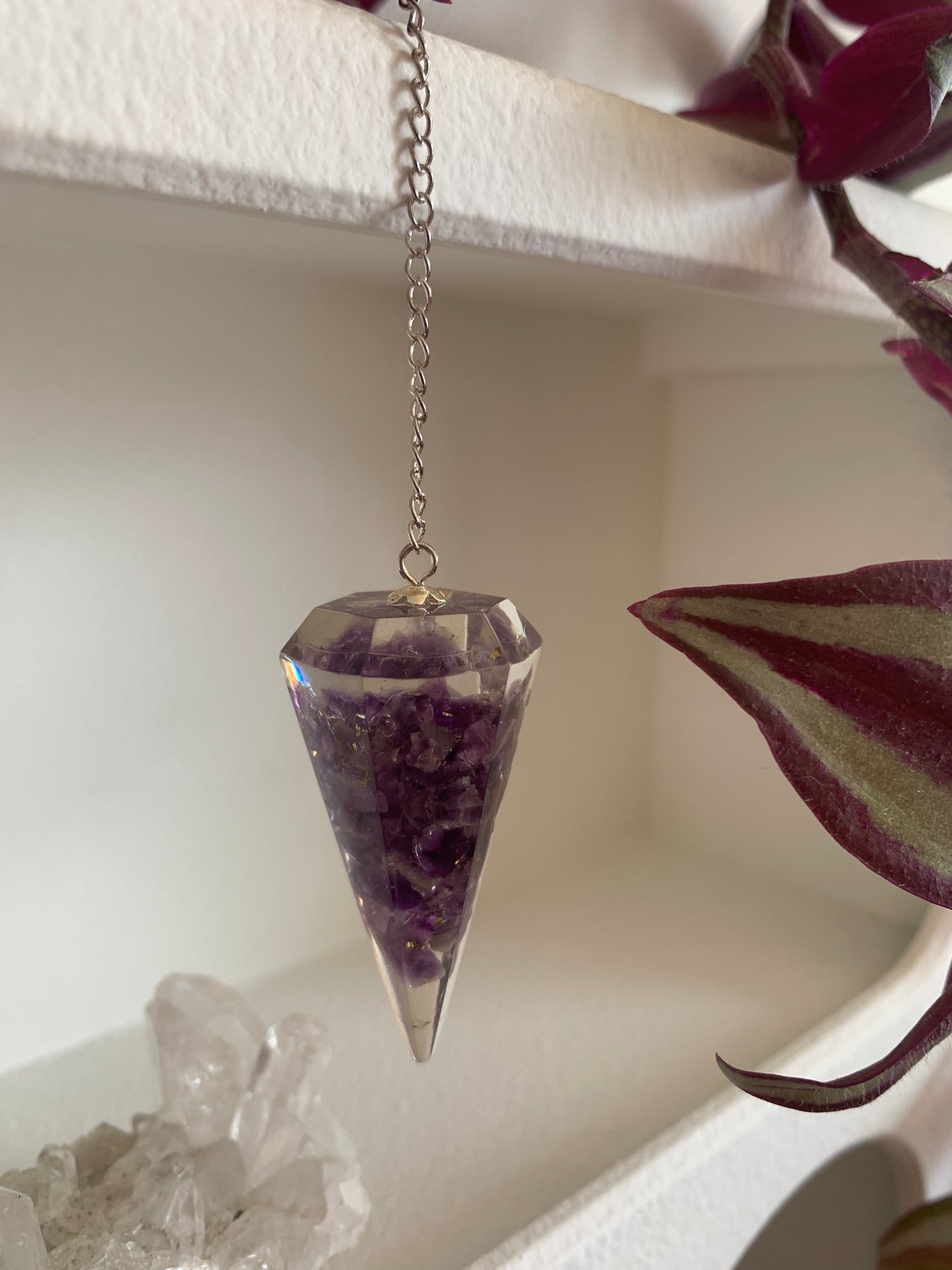 Amethyst & Orgonite Pendulum