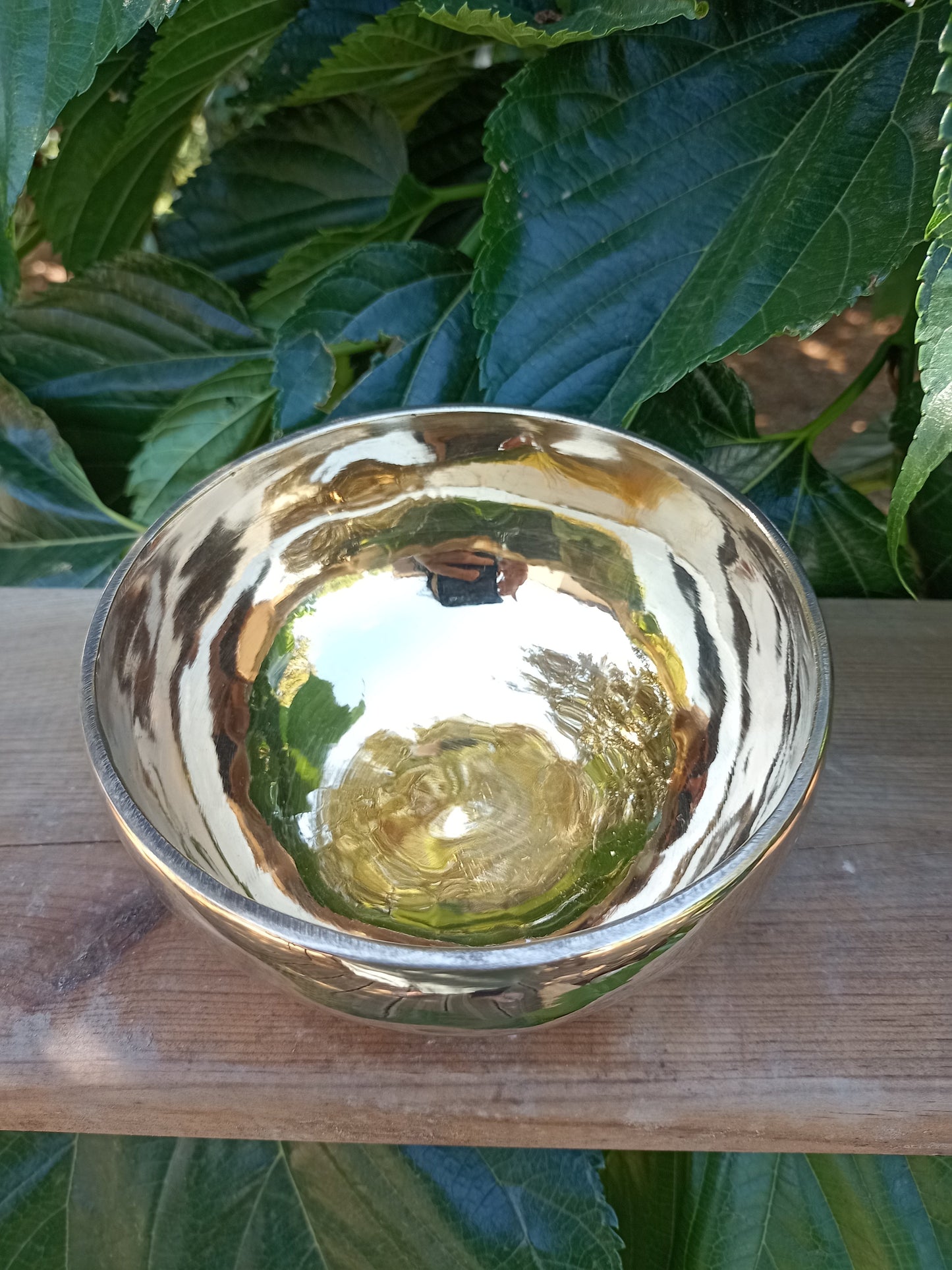 Shanti Tibetan Singing Bowl 14.5 cm gold color
