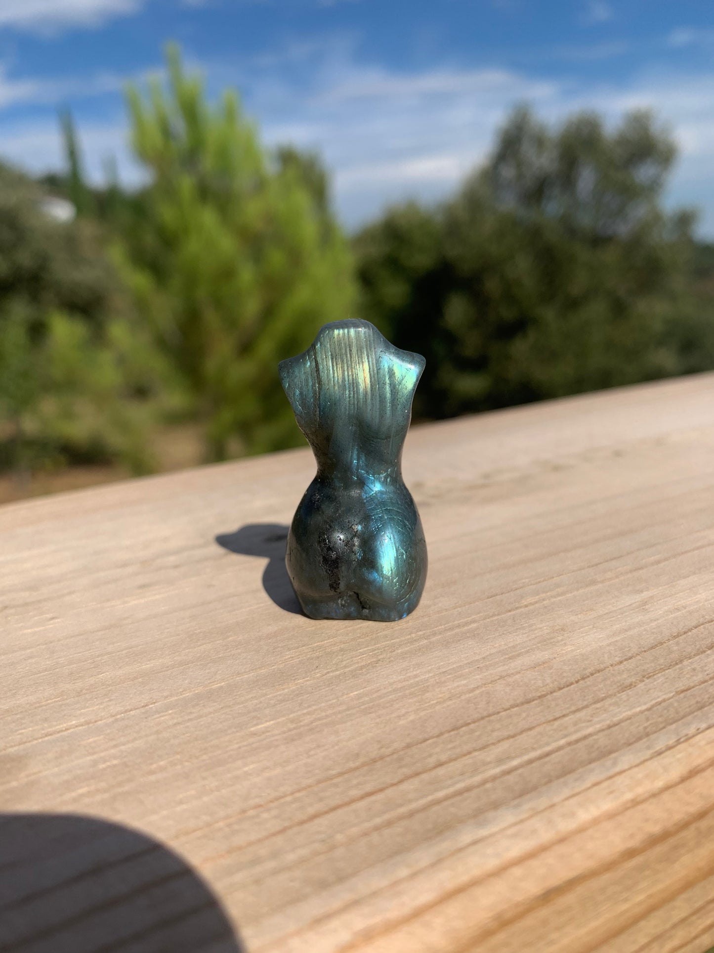 Mini bust of a woman in Labradorite