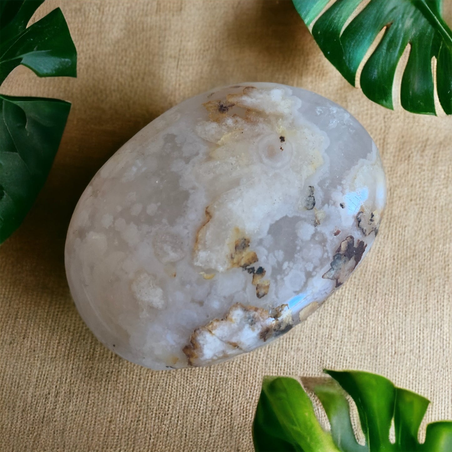 Cherry Blossom Agate Pebble