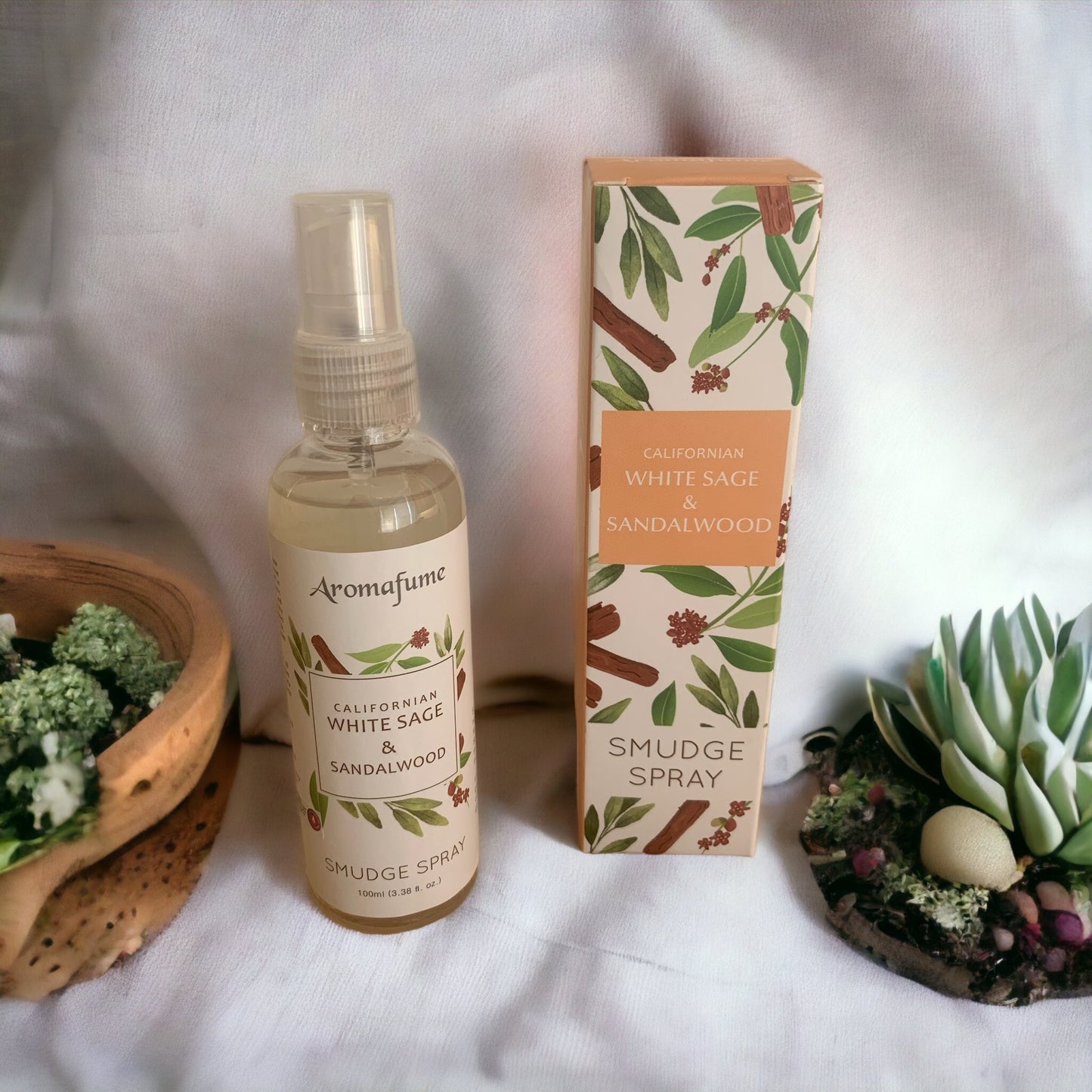 Homemade spray White sage and sandalwood