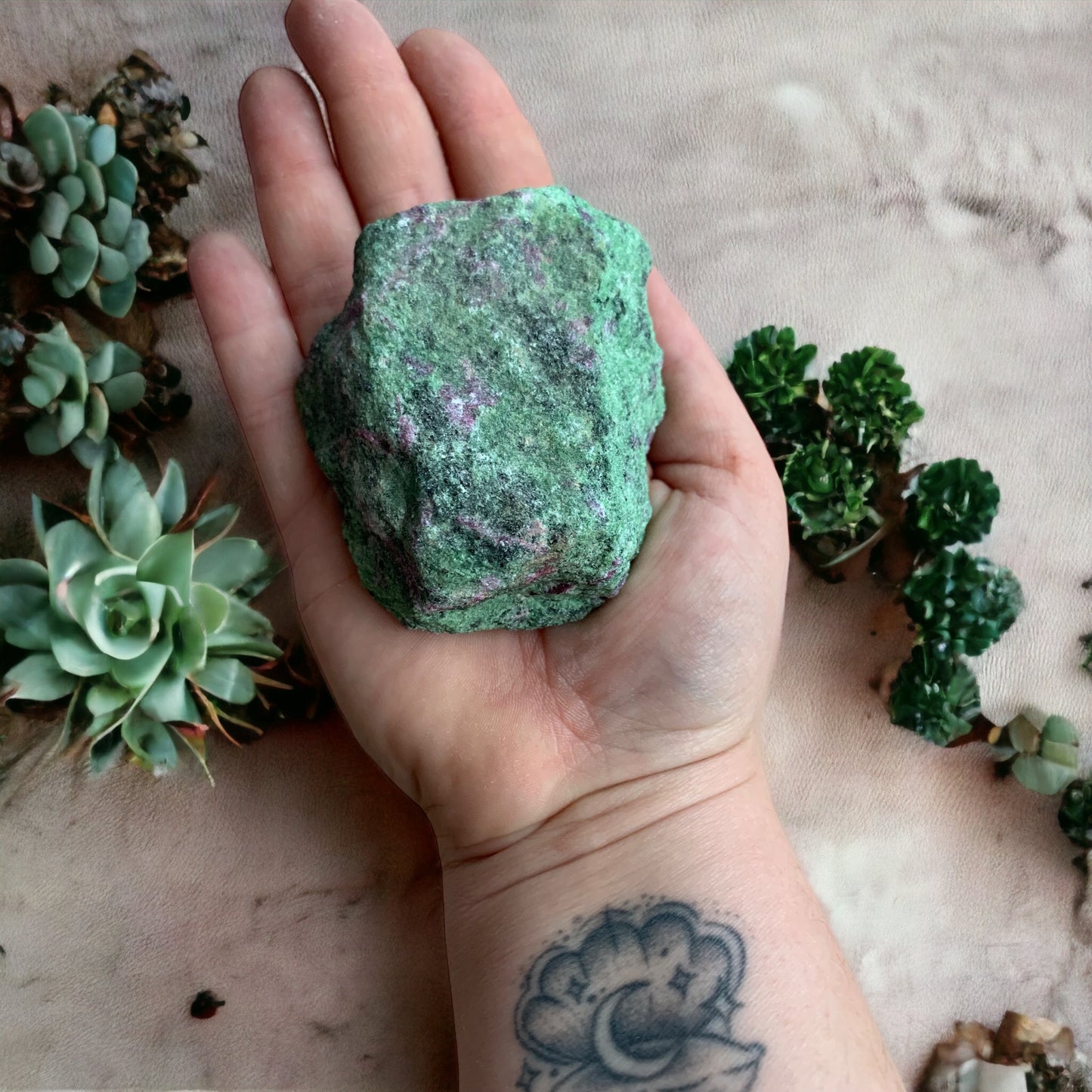 Raw Ruby-Zoisite Block