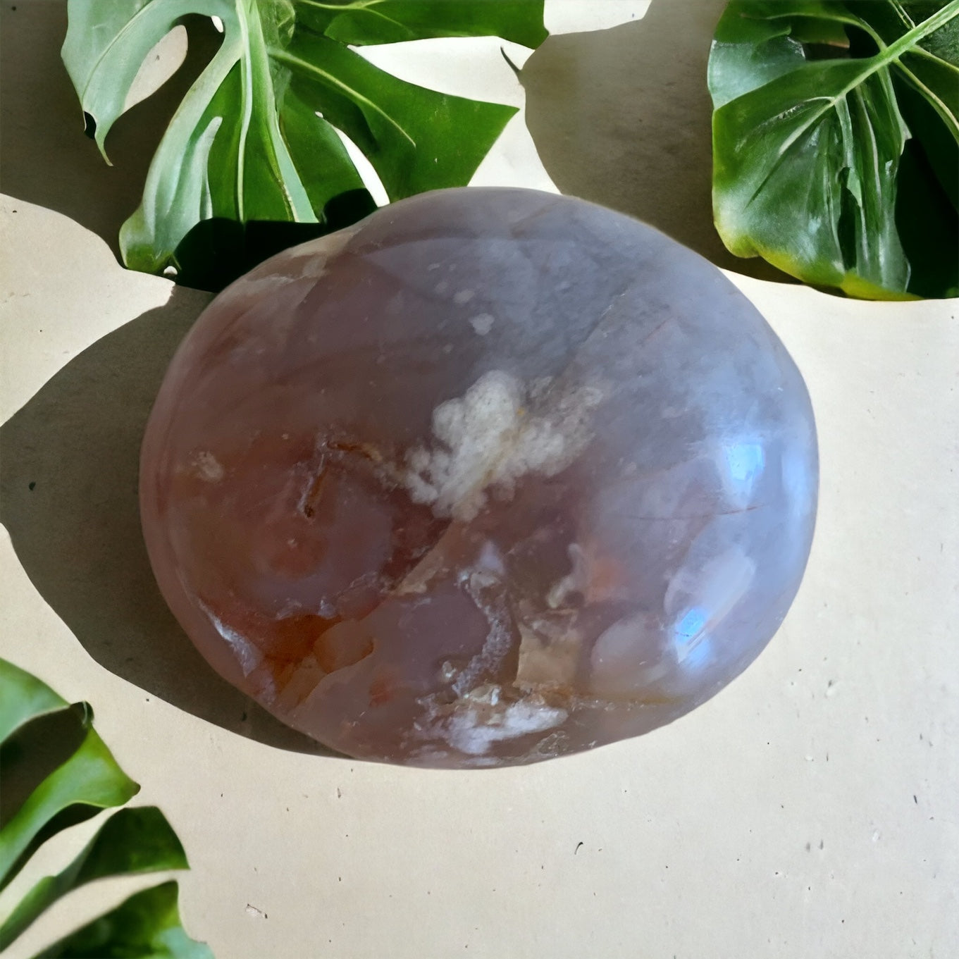 Cherry Blossom Agate Pebble