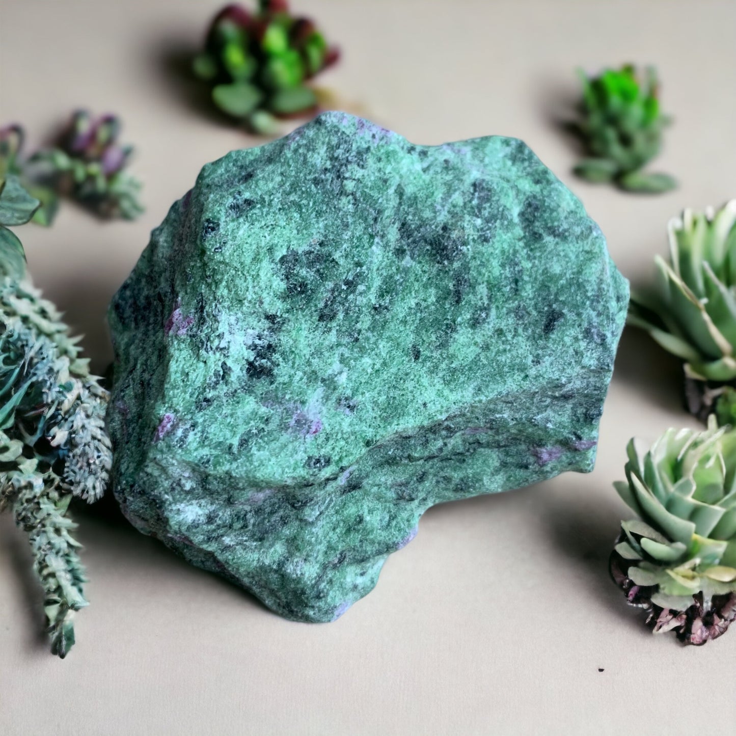 Raw Ruby-Zoisite Block