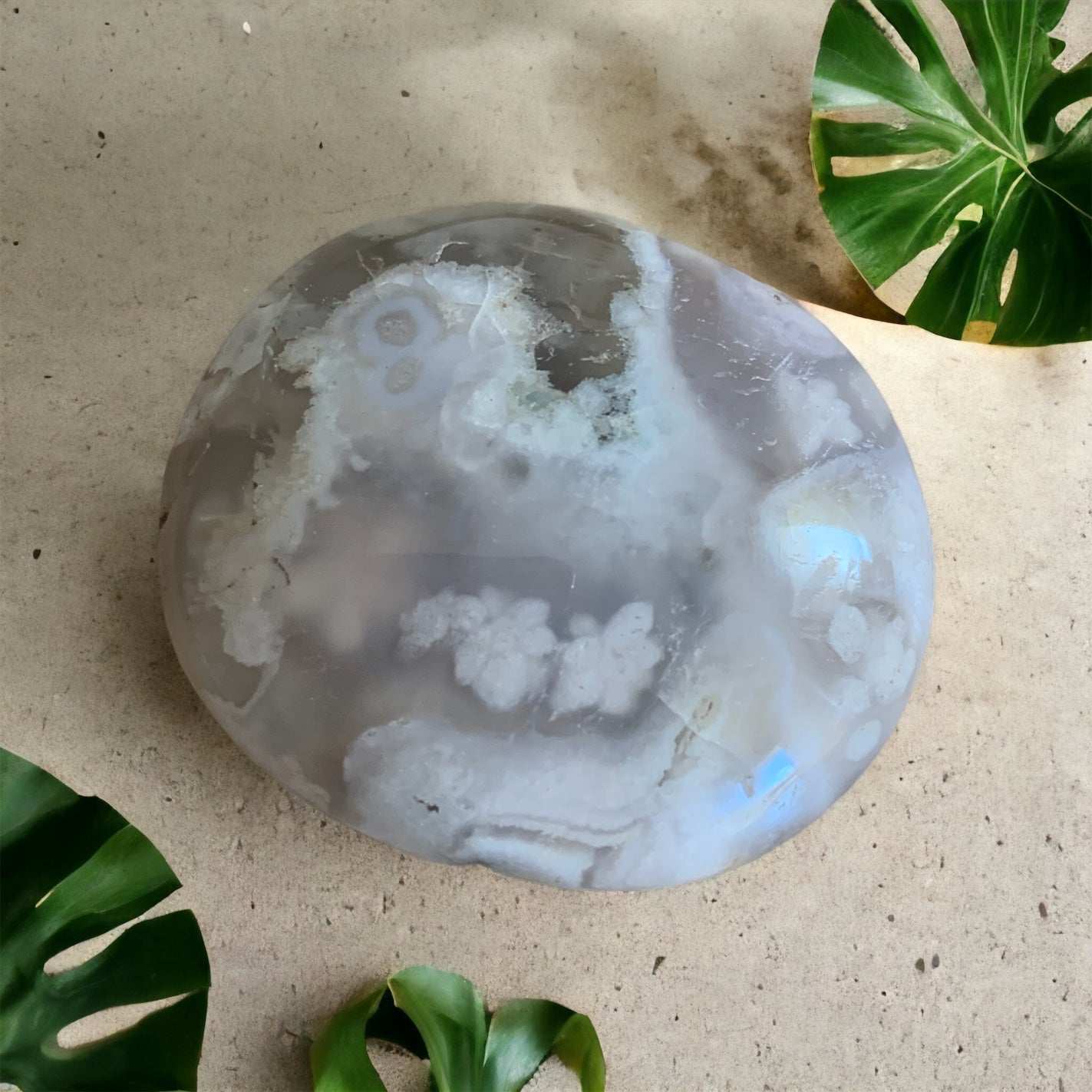 Cherry Blossom Agate Pebble