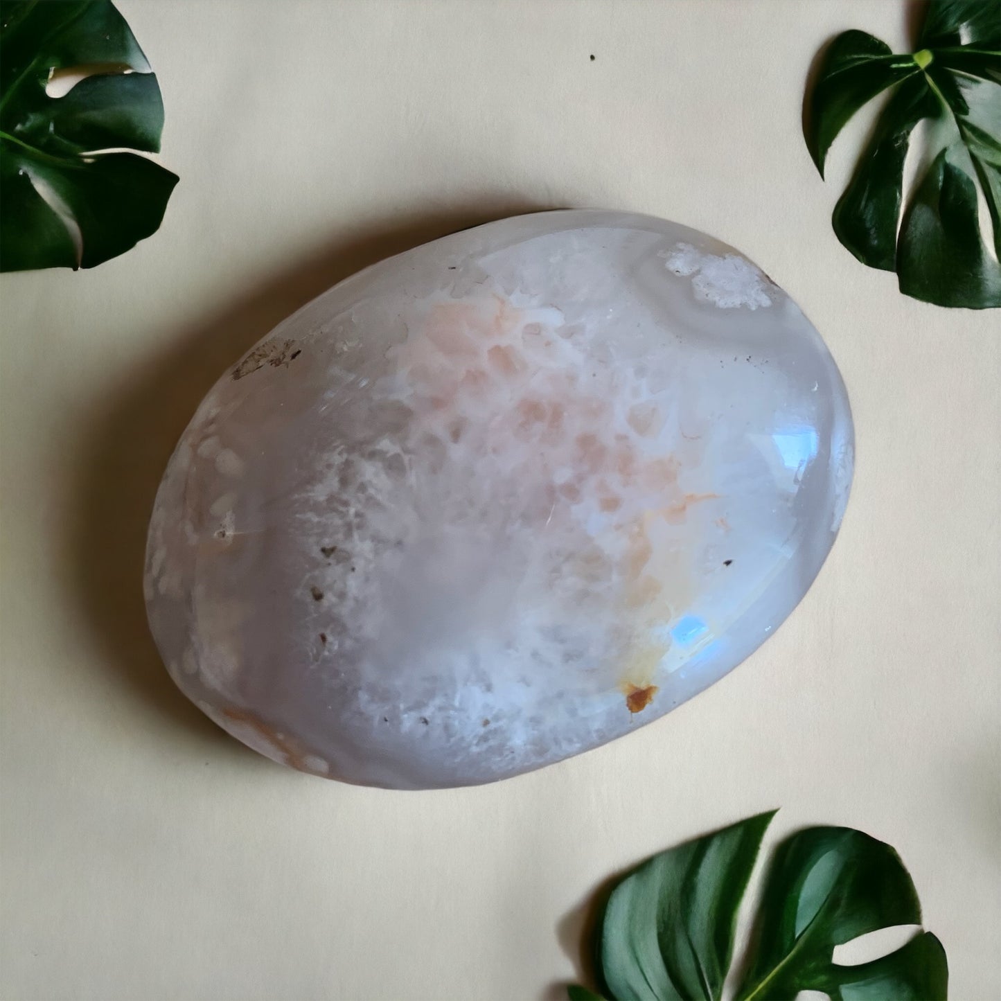 Cherry Blossom Agate Pebble