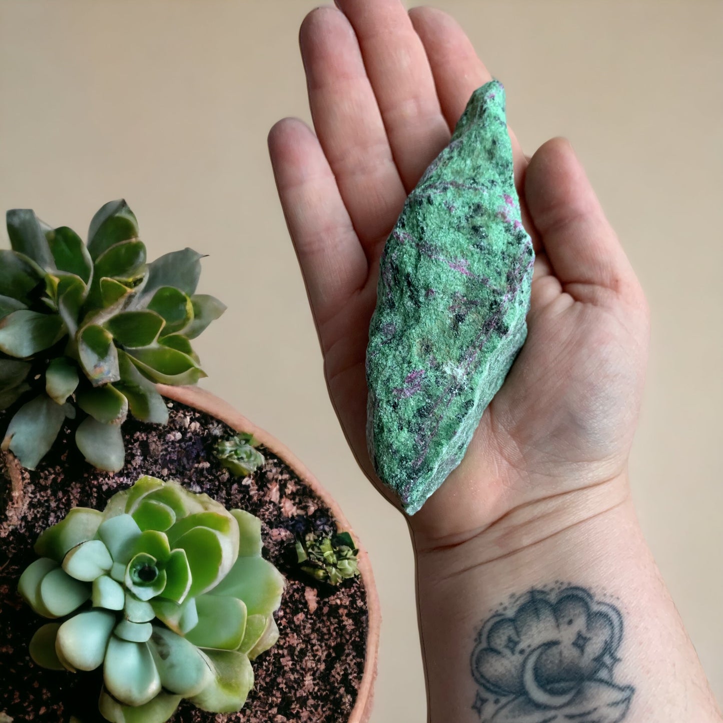 Raw Ruby-Zoisite Block