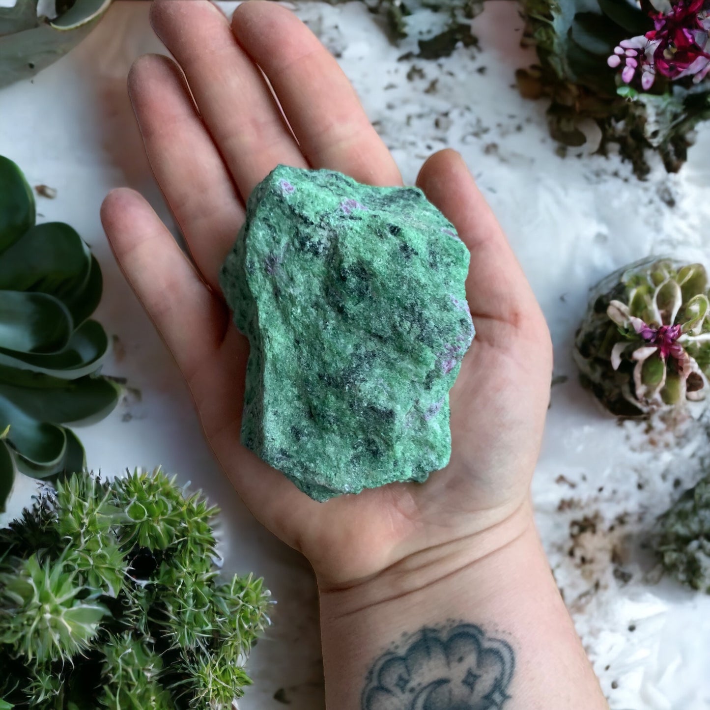 Raw Ruby-Zoisite Block