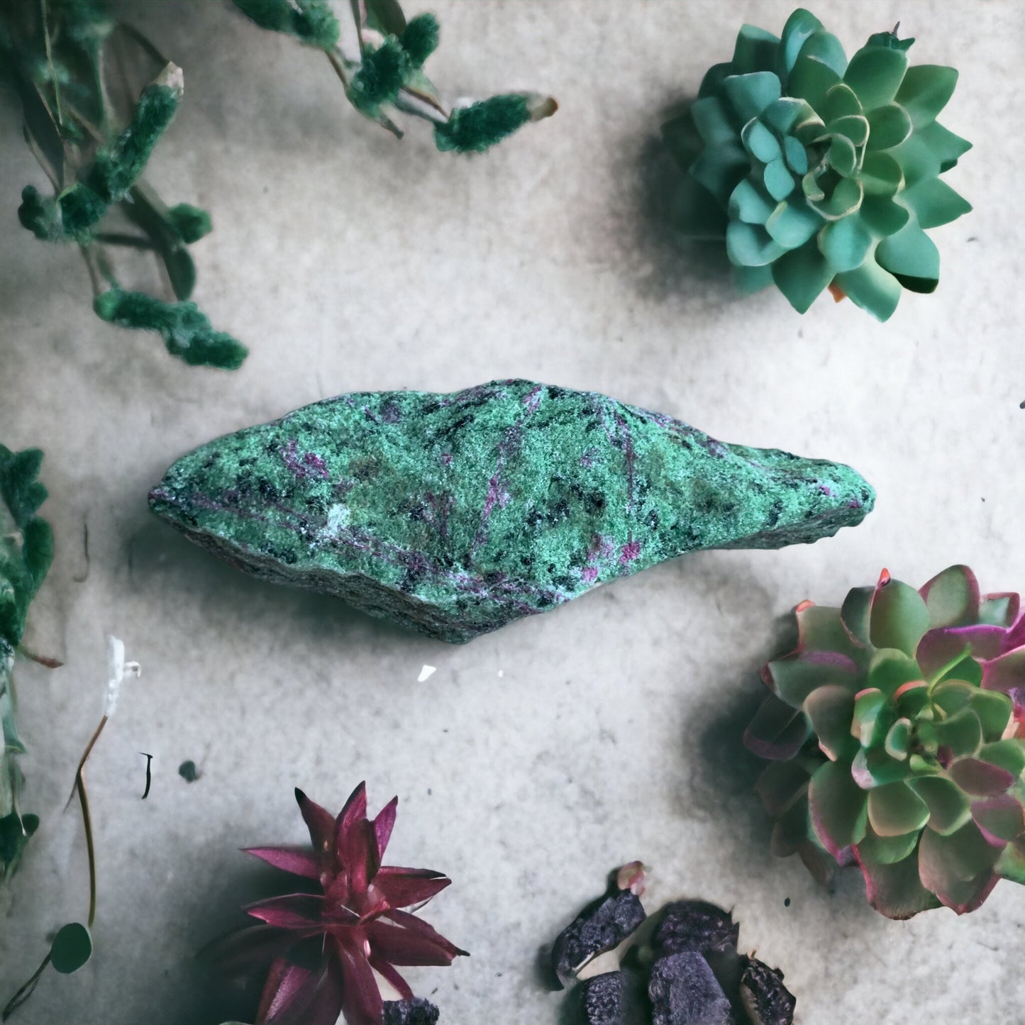 Raw Ruby-Zoisite Block