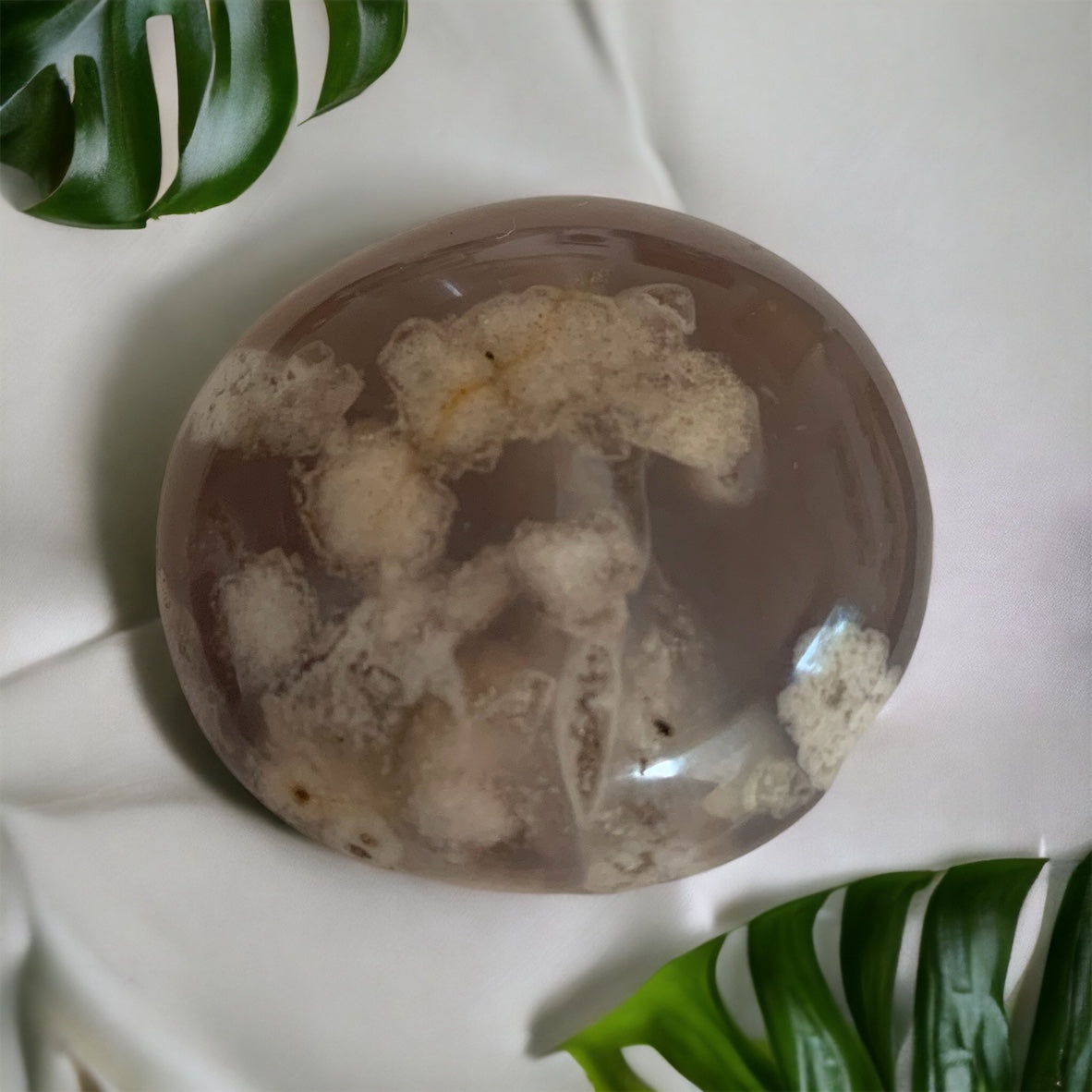 Cherry Blossom Agate Pebble