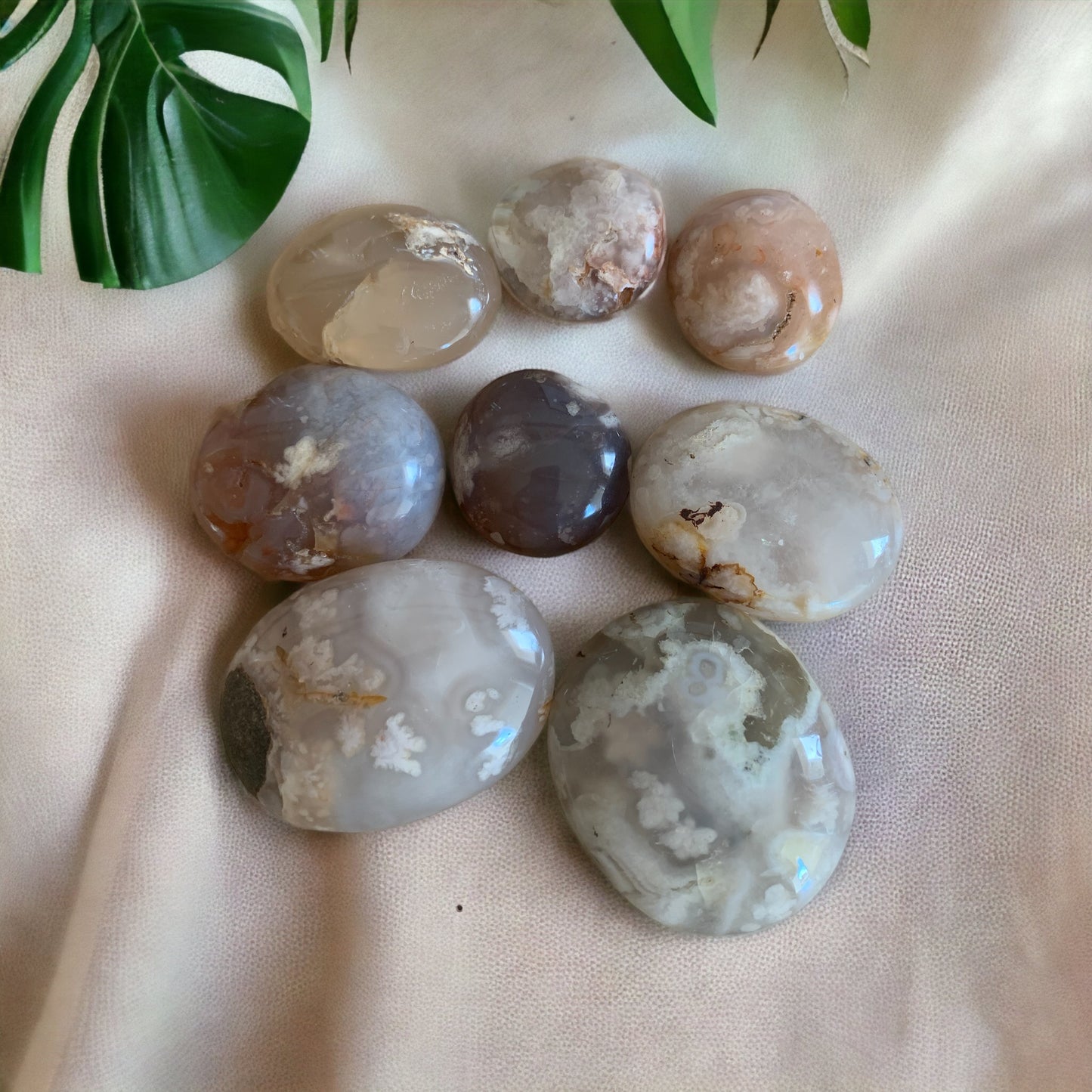Cherry Blossom Agate Pebble