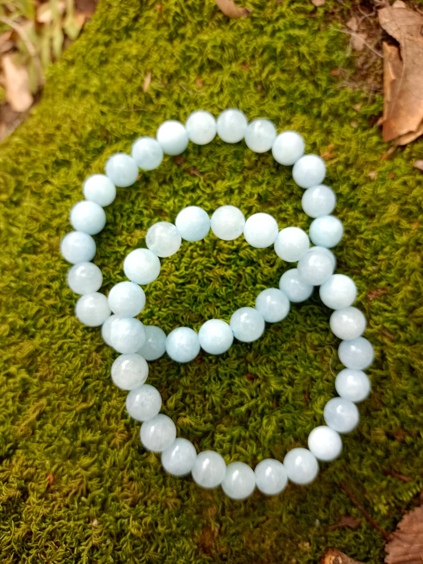 Bracelet en Aigue Marine 8mm