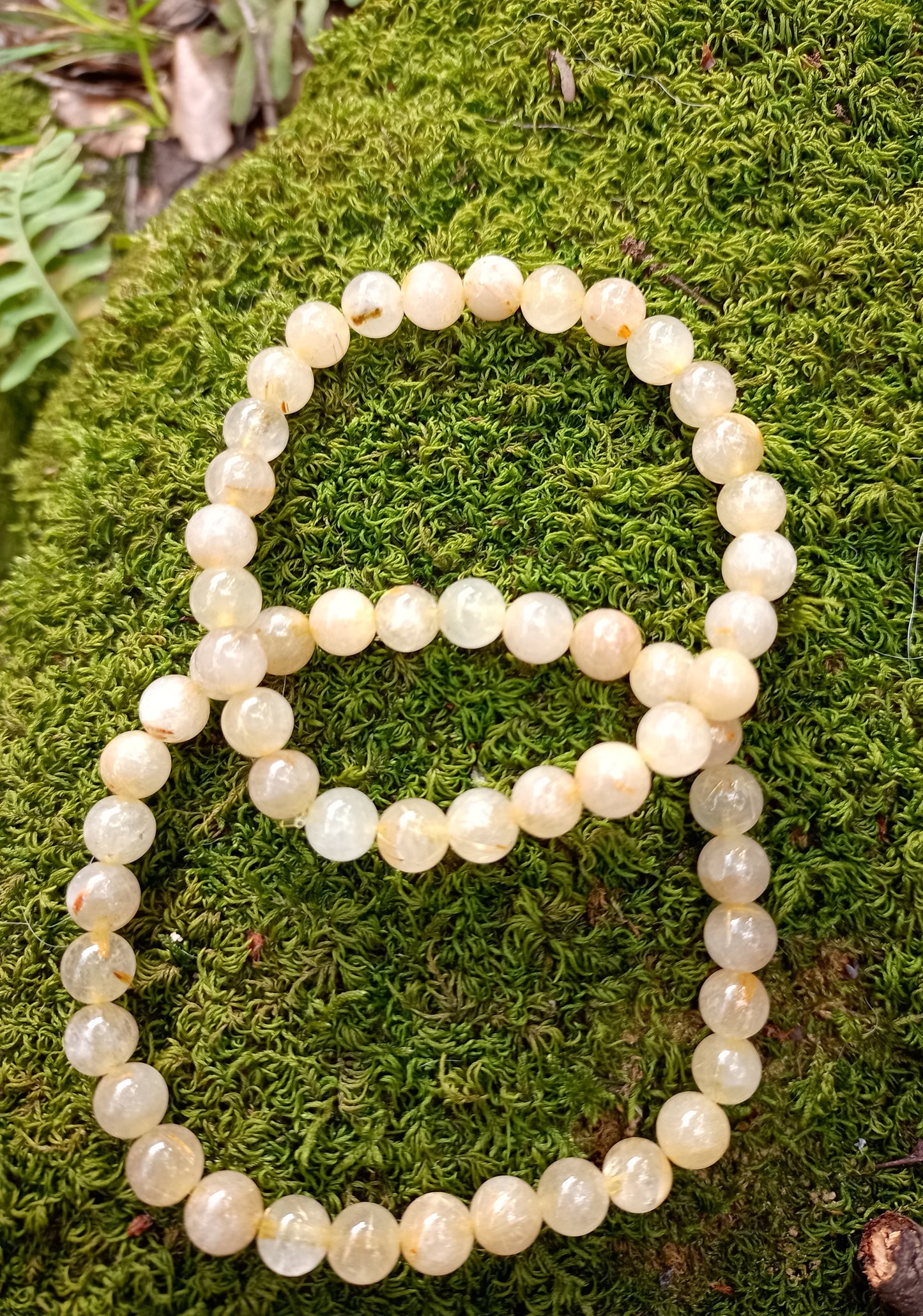 7mm Golden Rutile Quartz Bracelet