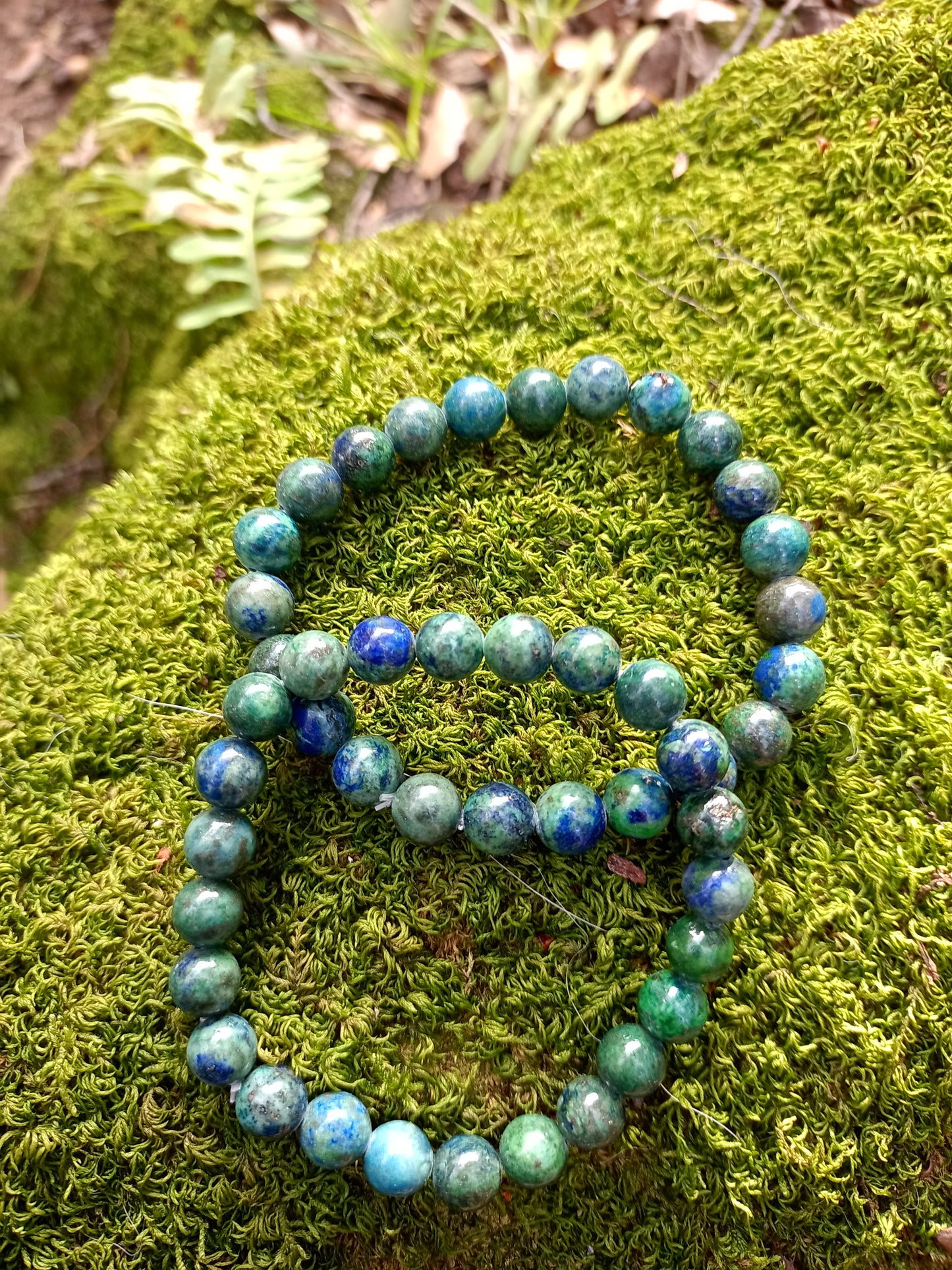 Bracelet en Azurite-Malachite 8mm