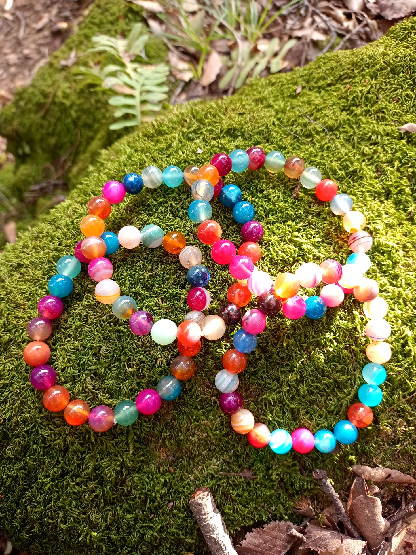 Bracelet en Agate teintée 8mm