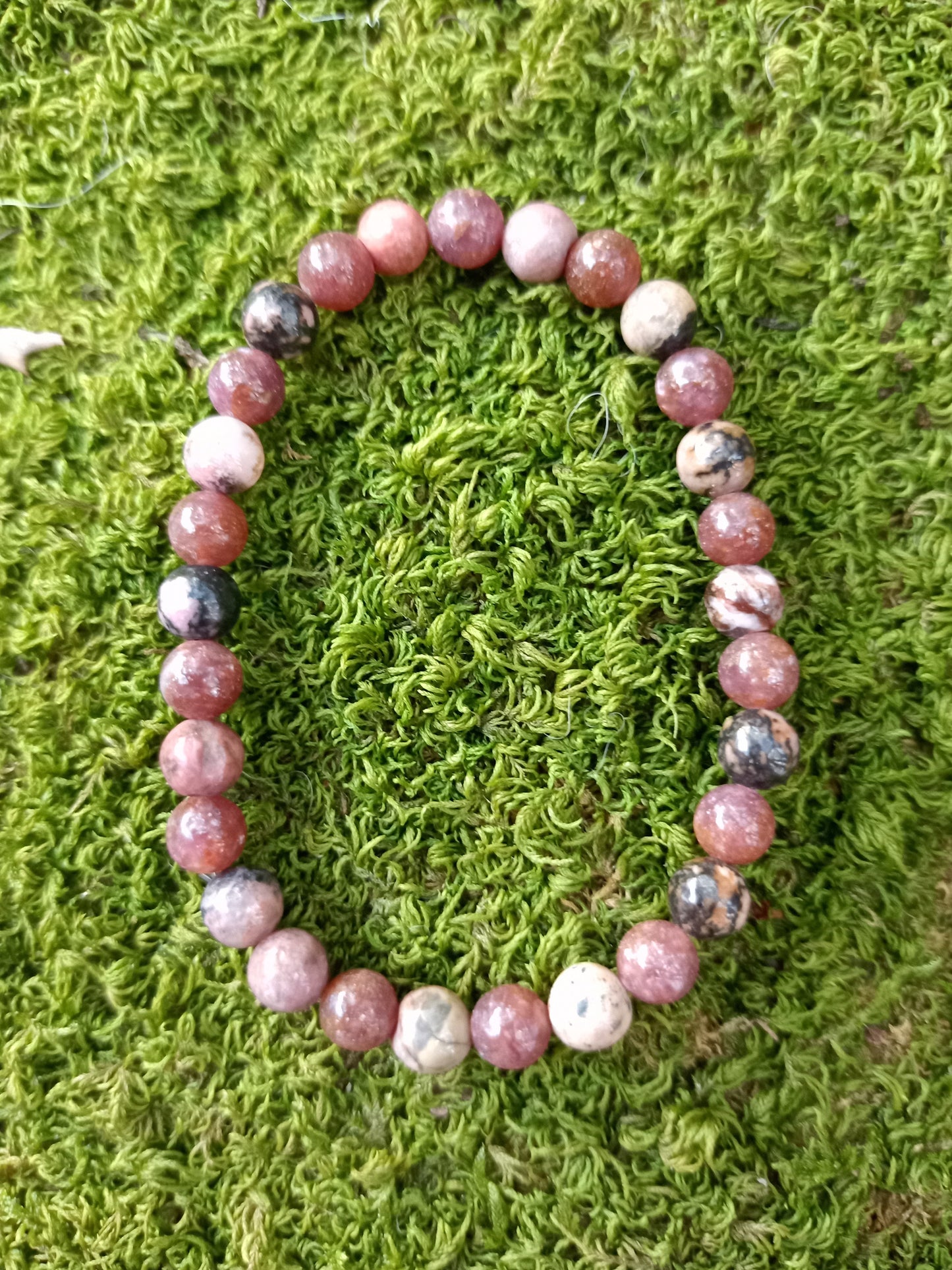 Rhodonite & Lepidolite Bracelet 6mm