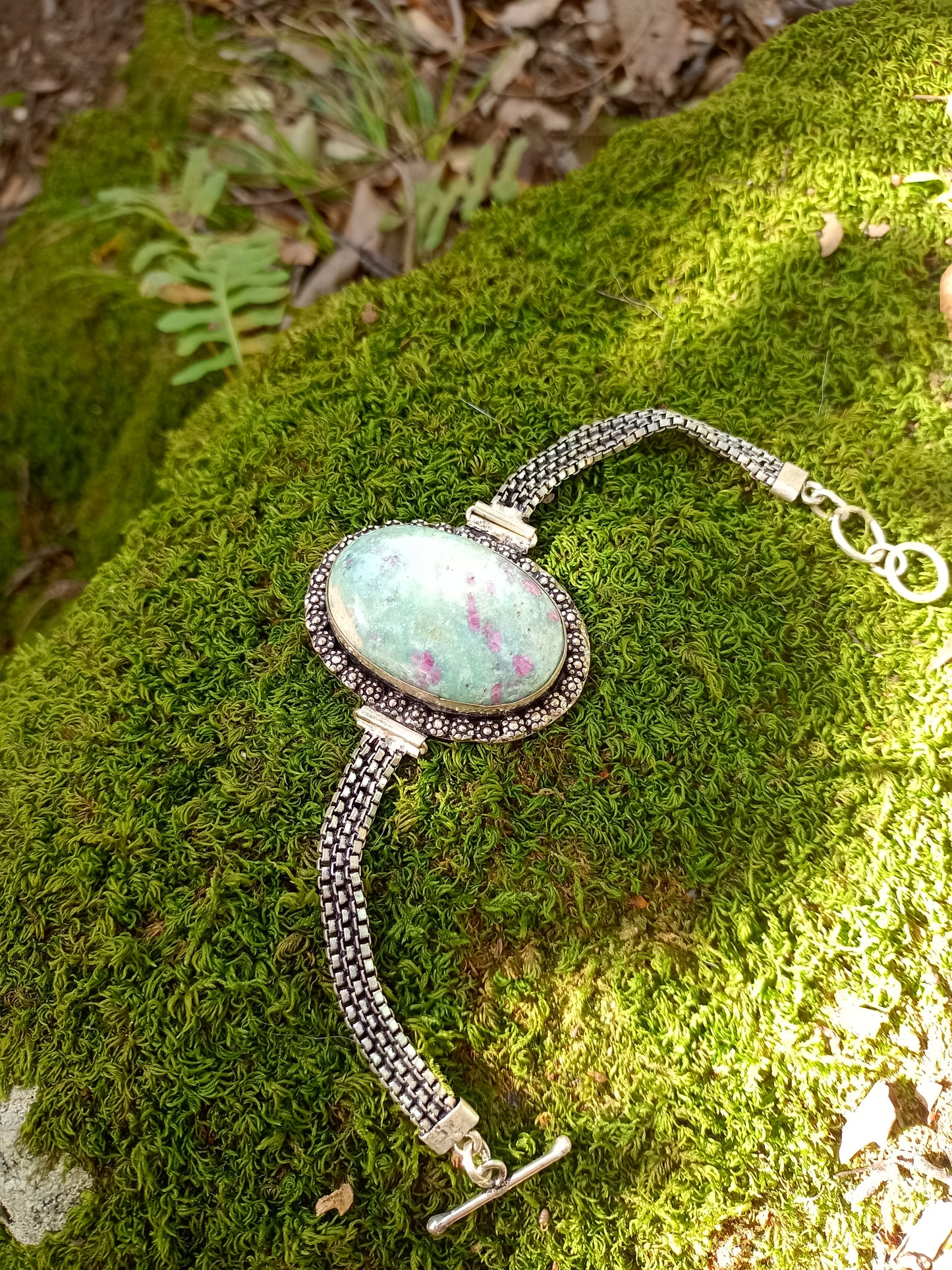 Bracelet en Rubis-Fuchsite