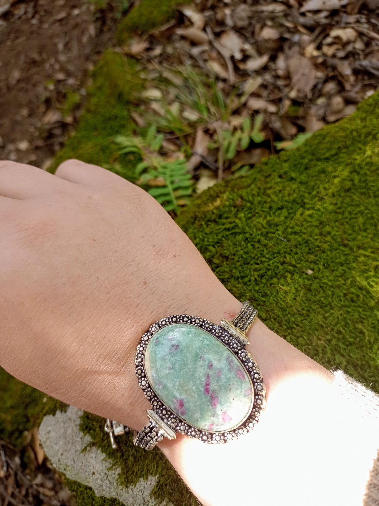 Bracelet en Rubis-Fuchsite