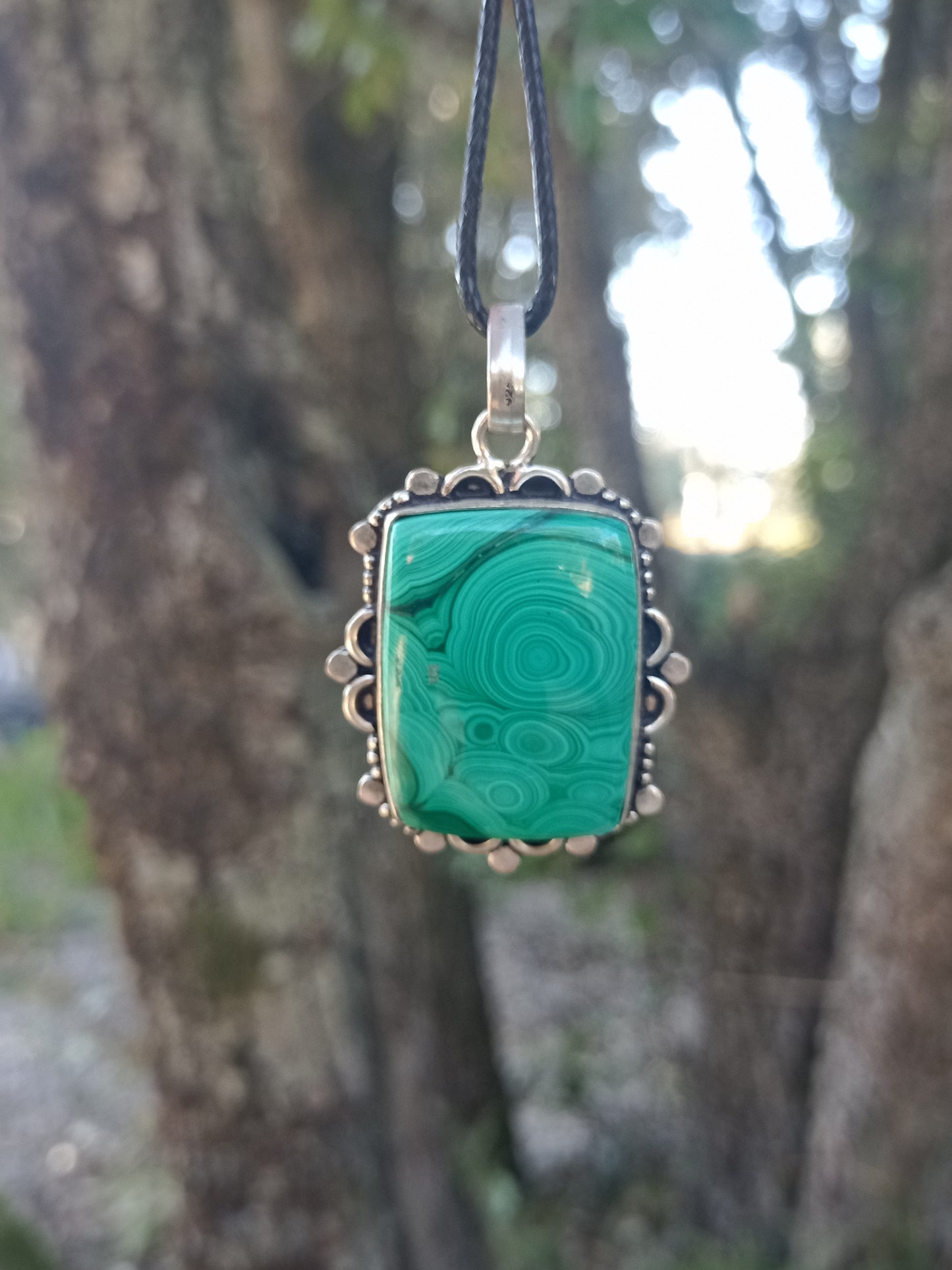 Pendentif en Malachite