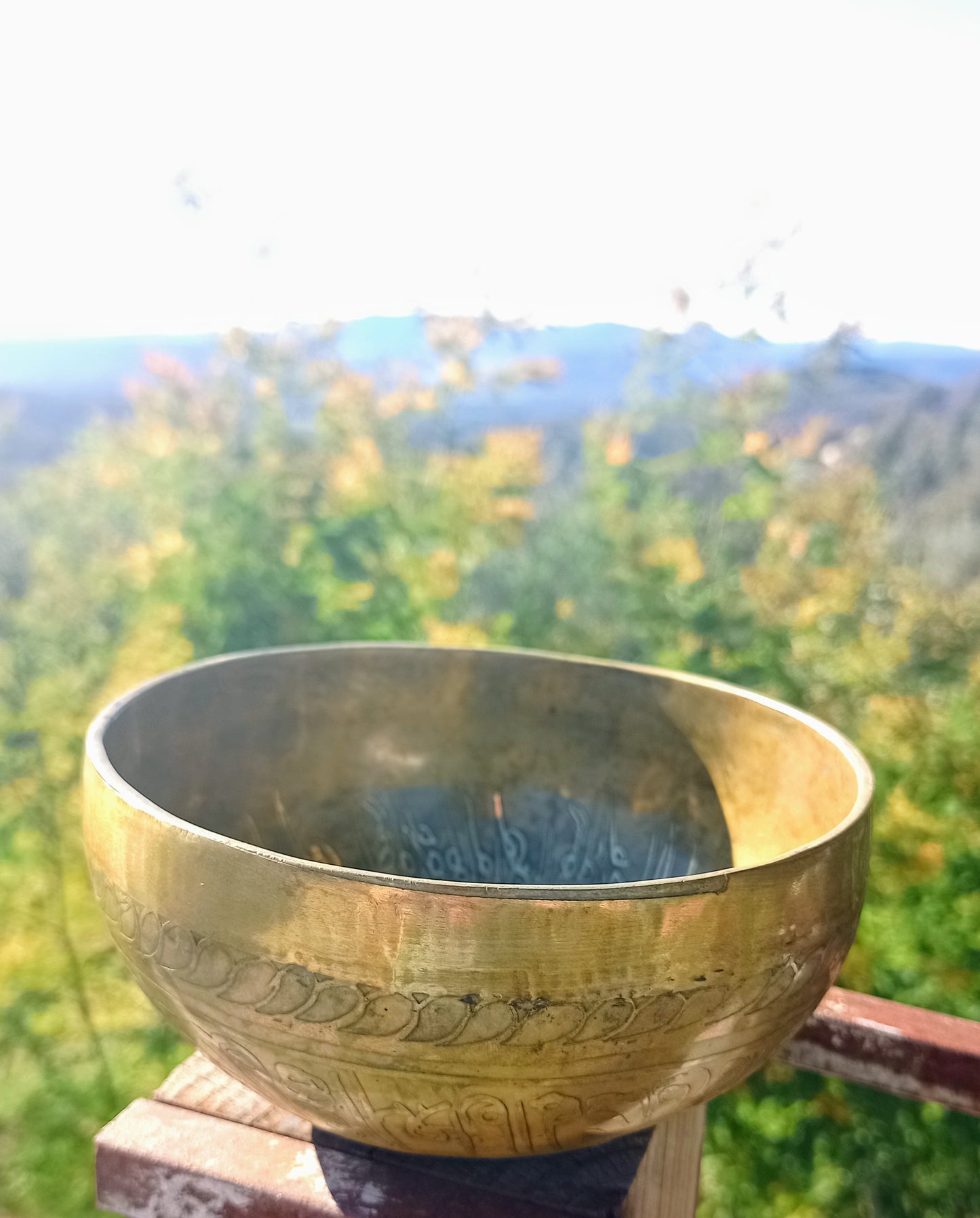 Bol chantant tibétain gravé arbre de vie 14.5cm