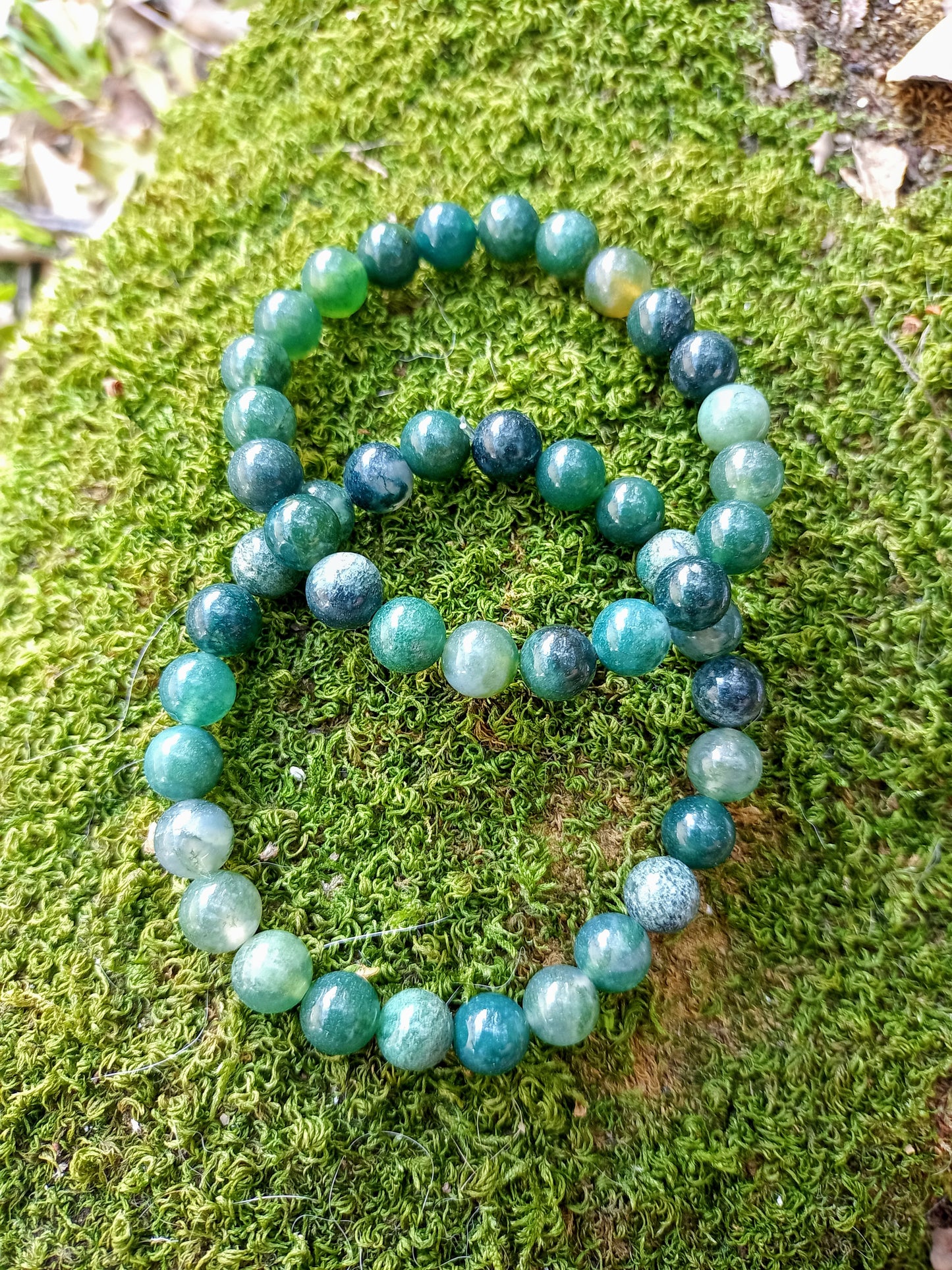 Bracelet en Agate Mousse 8mm