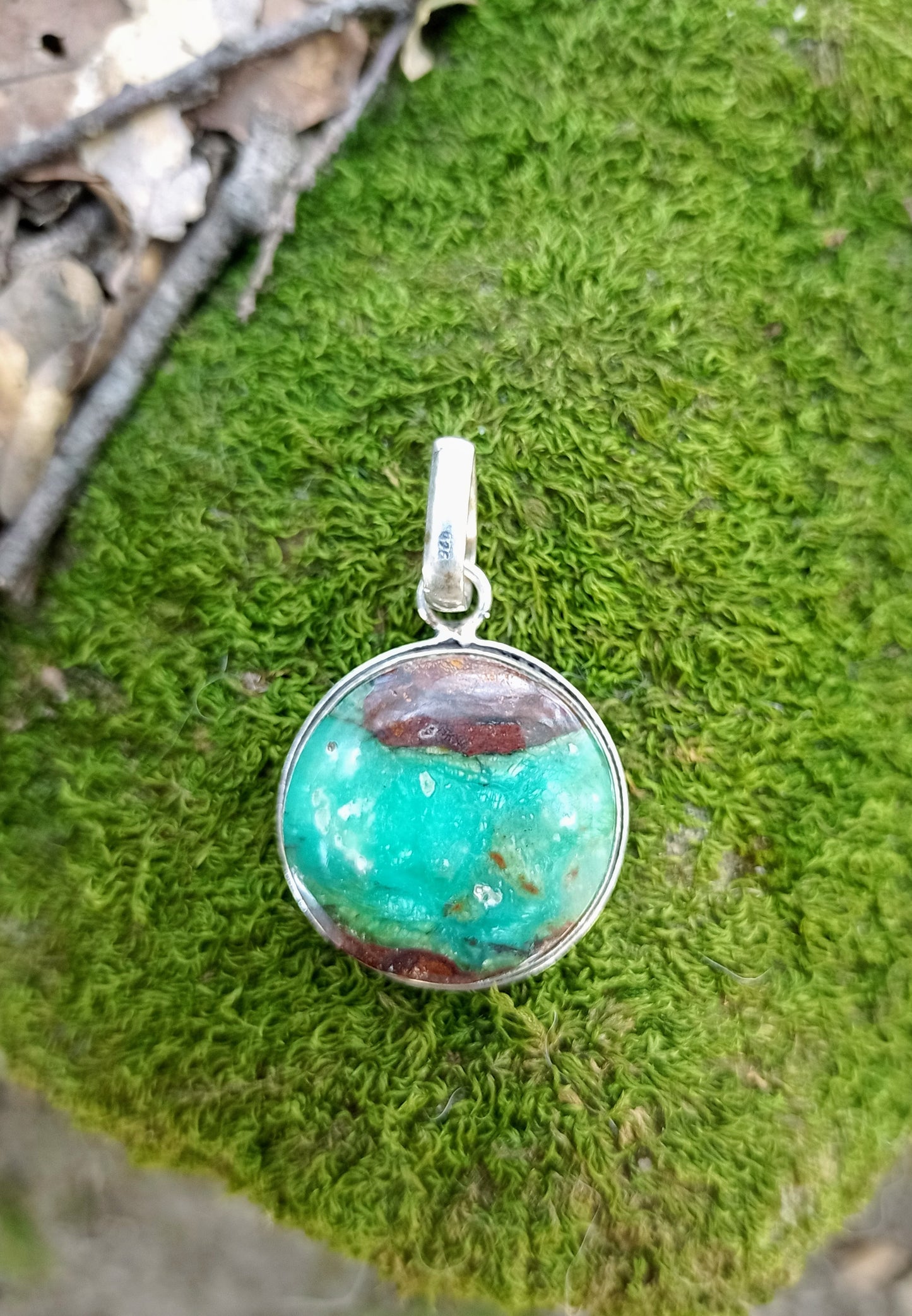 Pendentif en chrysoprase