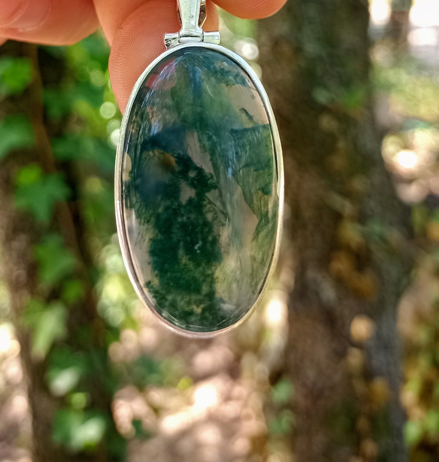 Pendentif en Agate Mousse