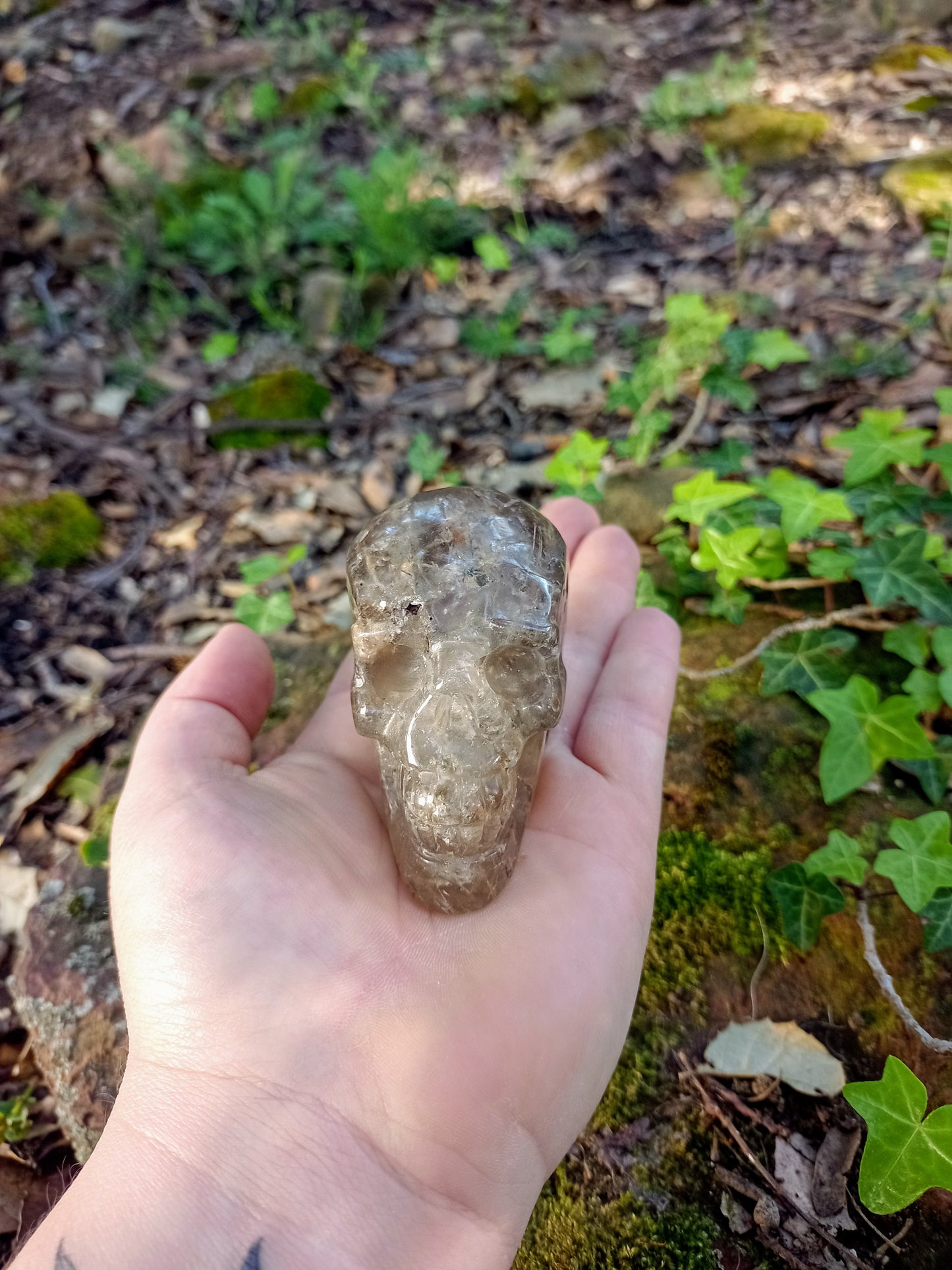 Rutile Quartz Skull