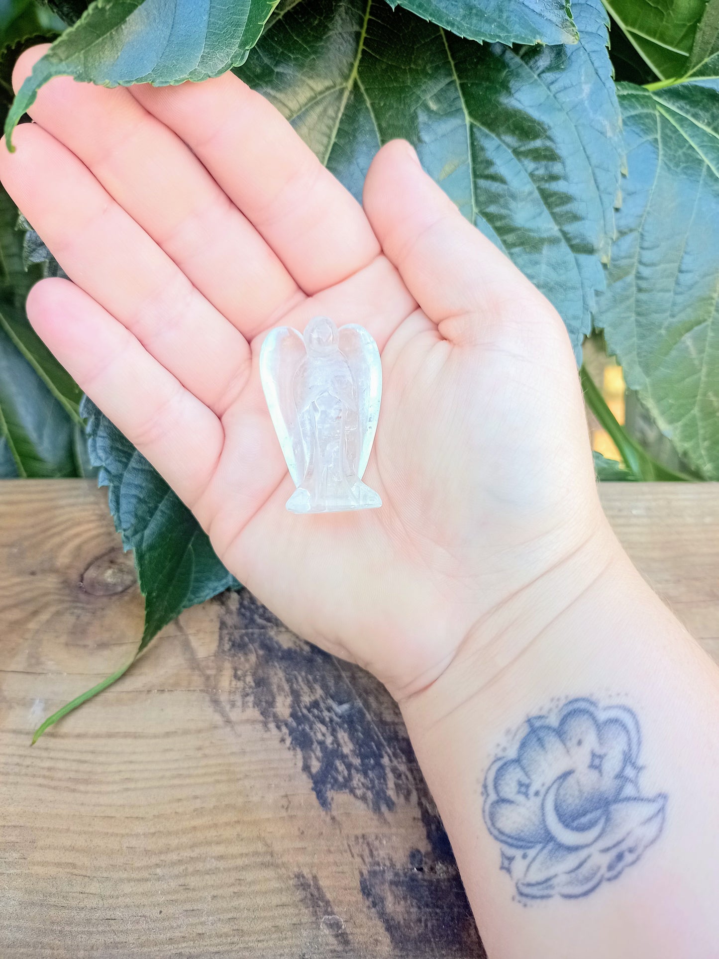 Rock Crystal Angel - Transparent Quartz