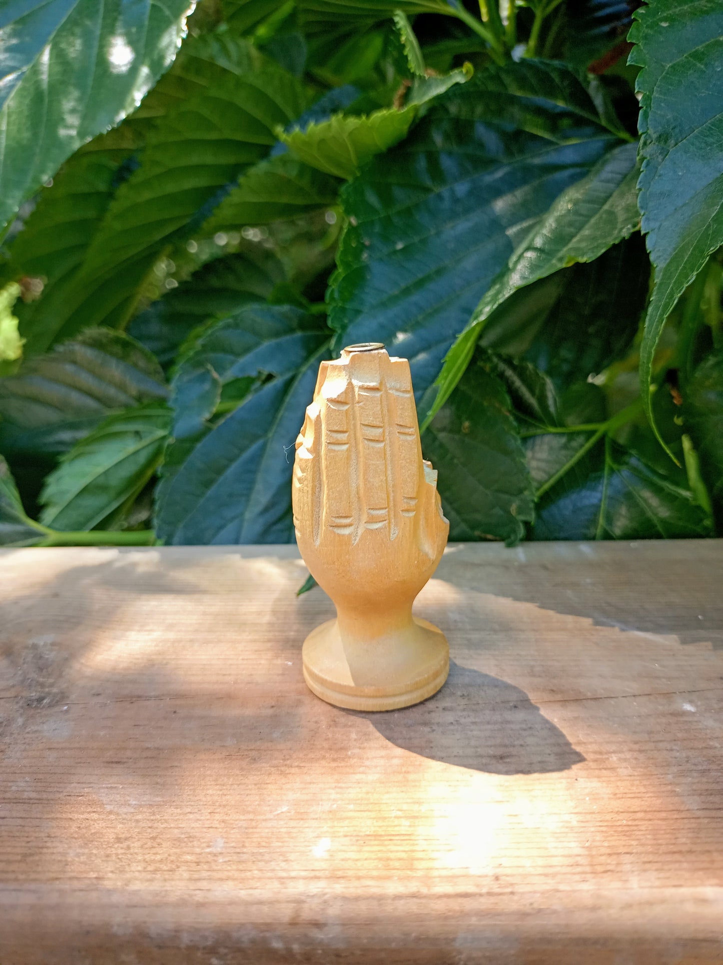 Namaste wooden incense holder